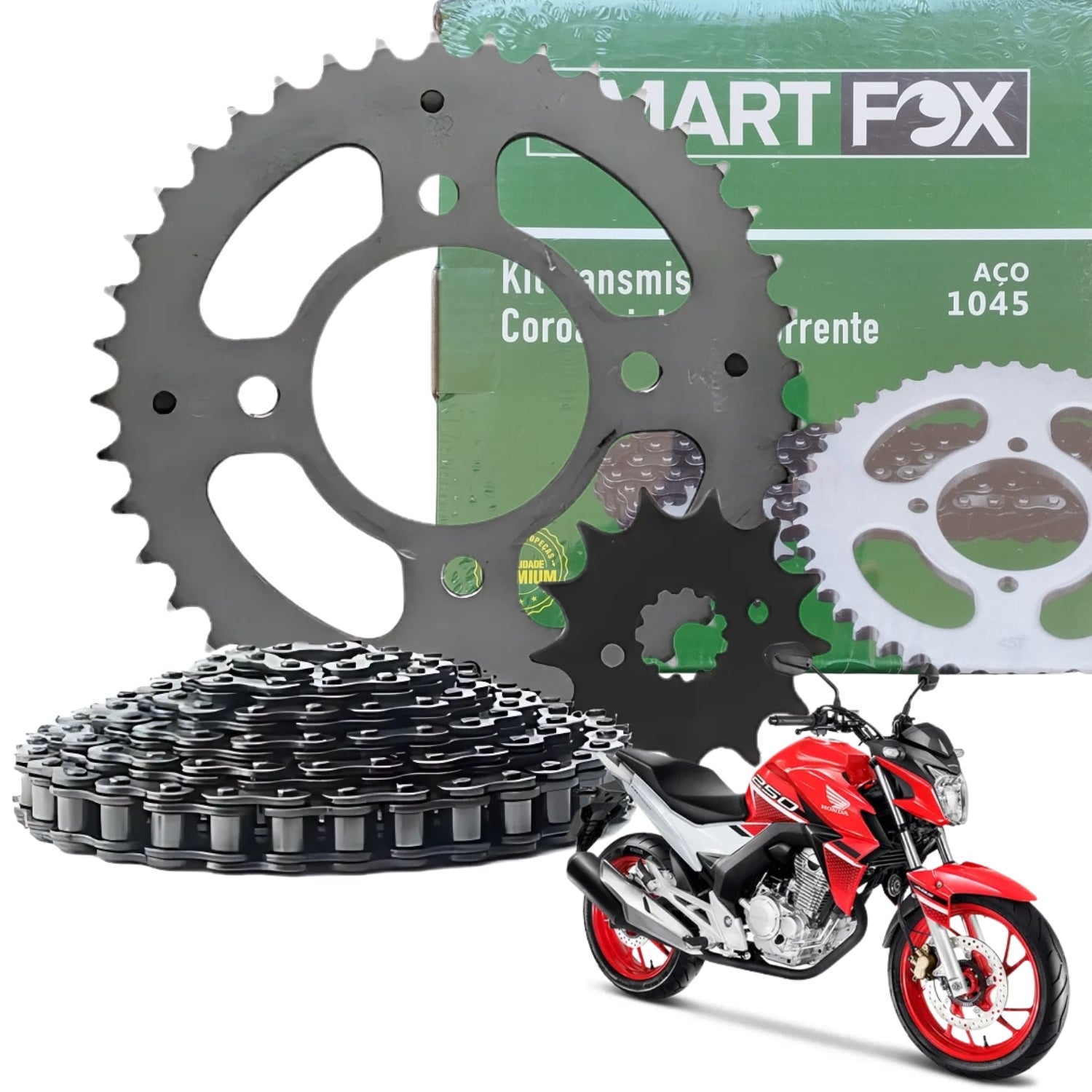 Kit Relação Transmissão Honda Cb250f Twister 250 2016-2023