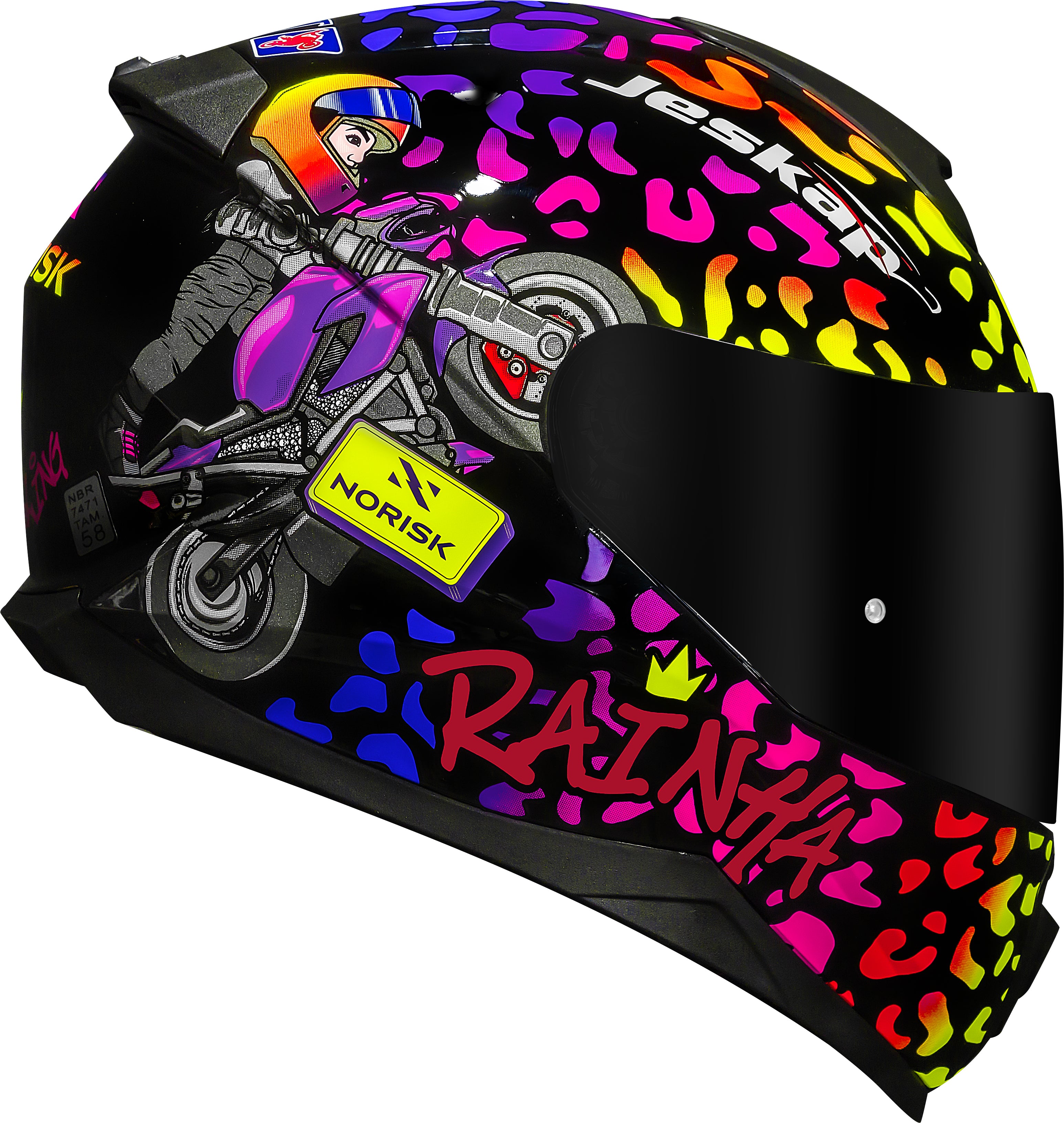 Capacete Norisk Razor Fany Whelling Réplica