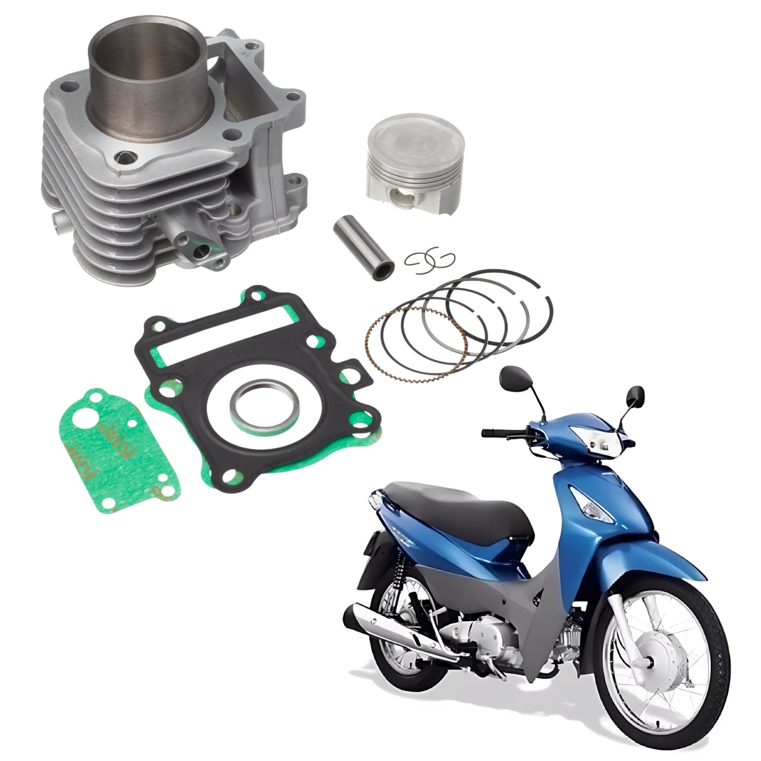 Kit Cilindro Pistão Juntas Travas Aneis Rik KMP