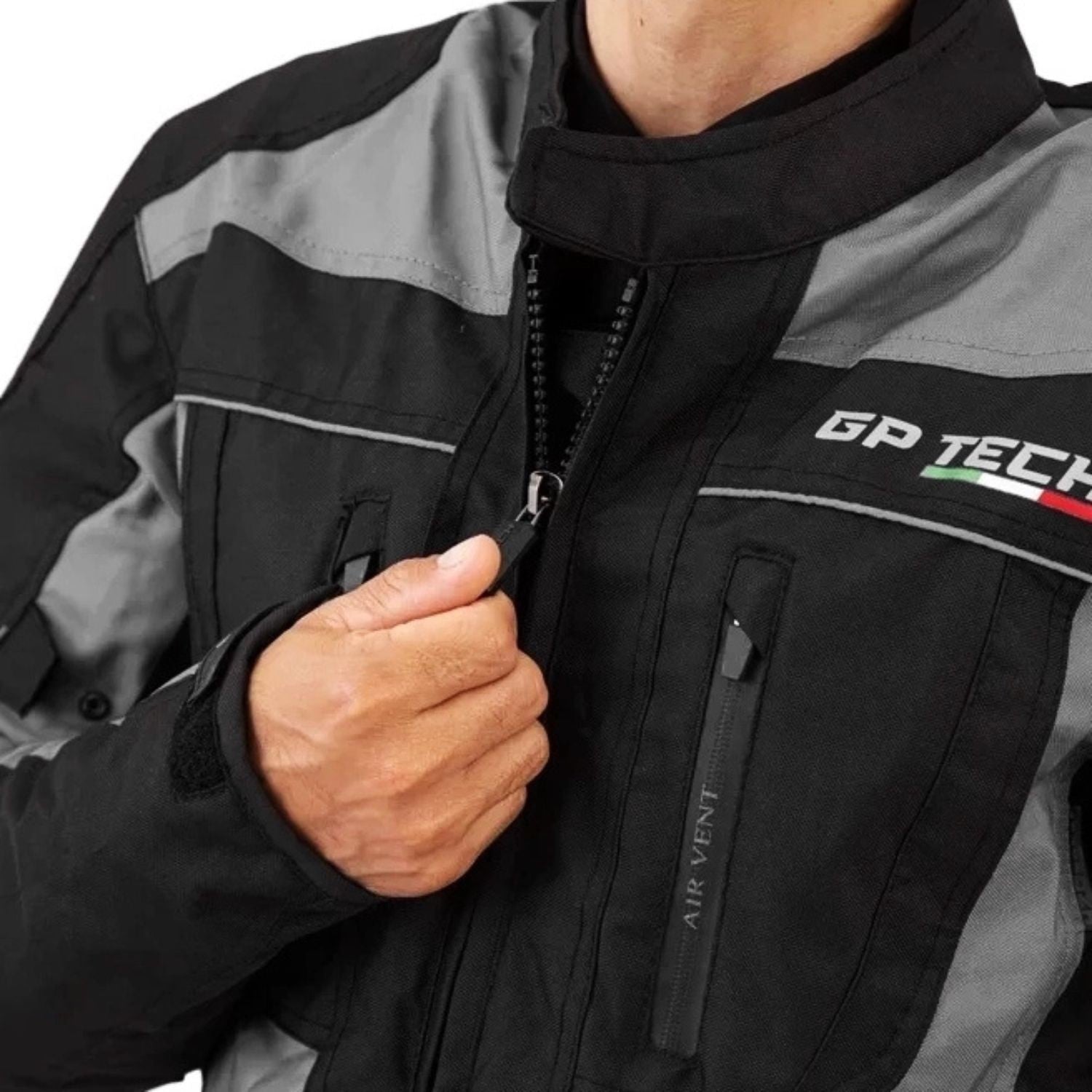 Jaqueta de motoqueiro GP Tech Explorer Adv Preto Cinza