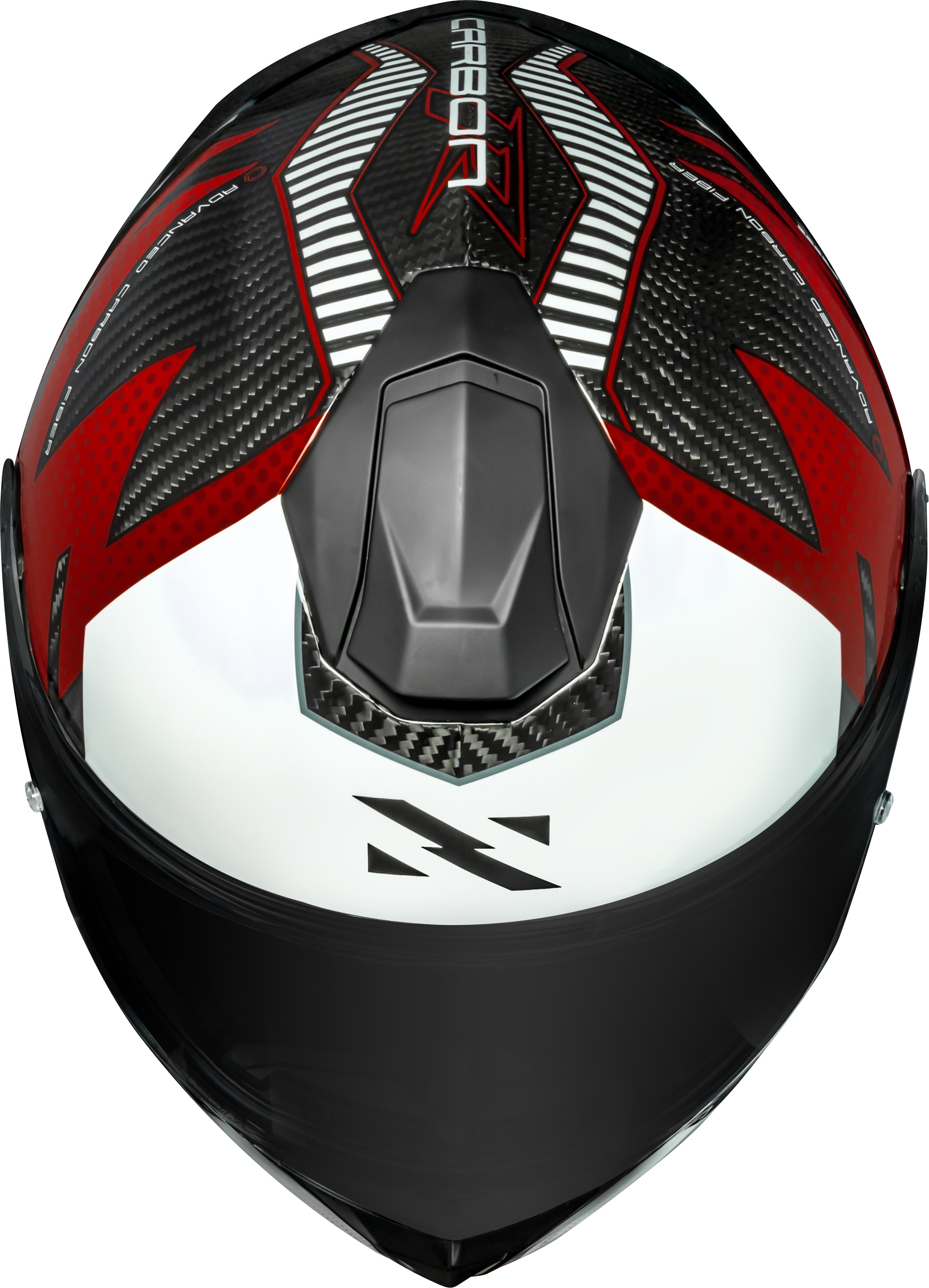 Capacete Norisk Carbon R Team Branco Vermelho