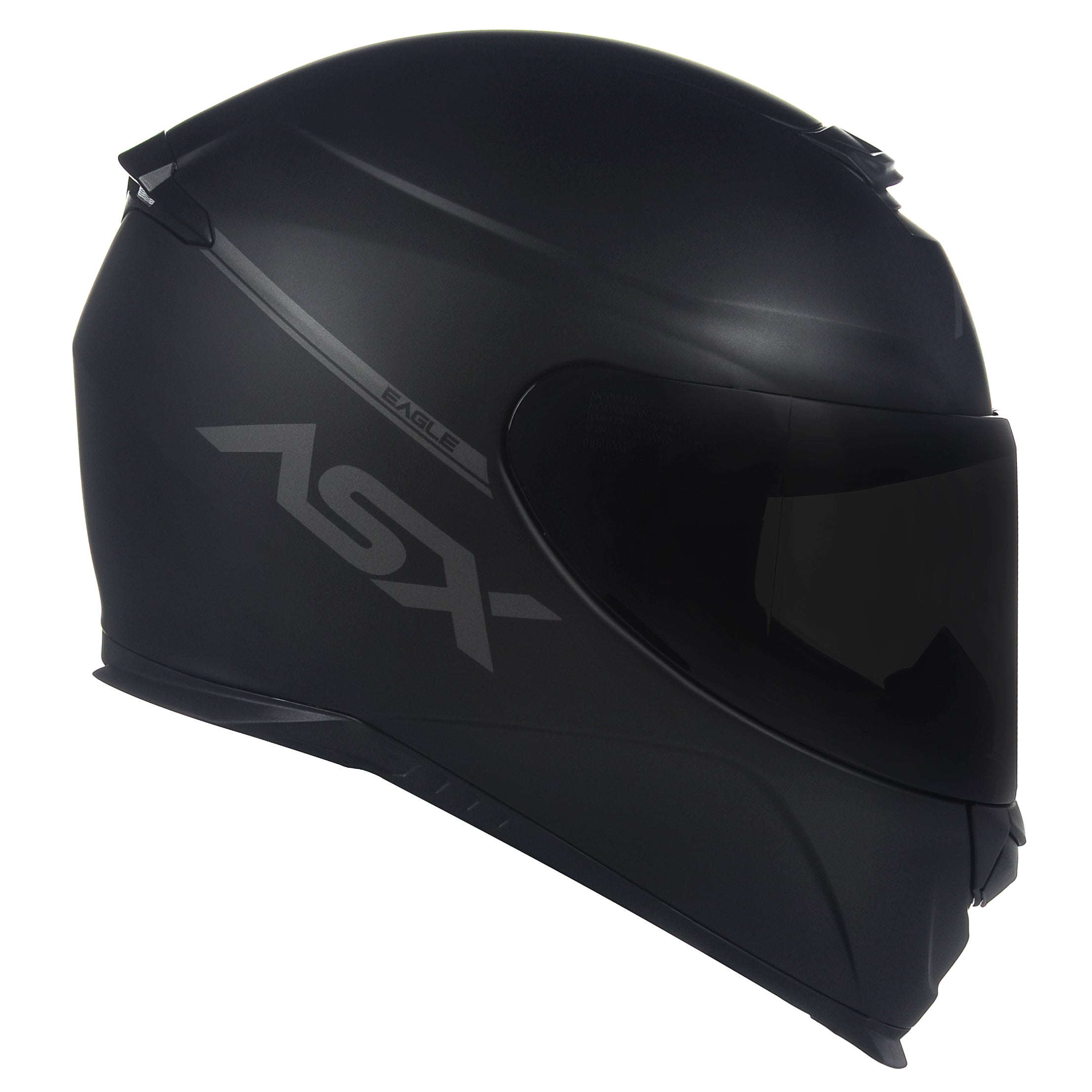 Capacete ASX Eagle Solid Fosco Preto/Cinza