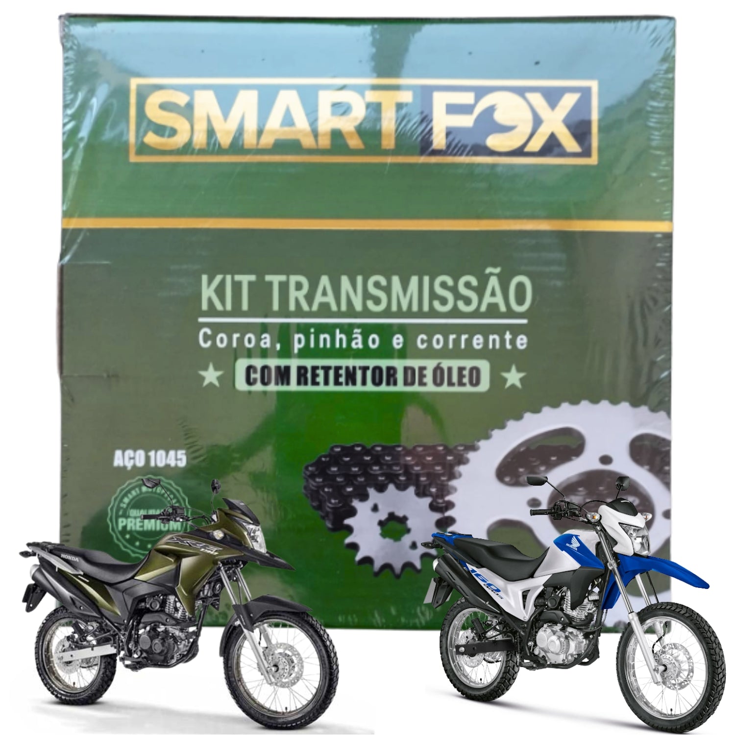 Kit Relação Transmissão com Retentor Nxr 160 Xre 190 2016 A 2025