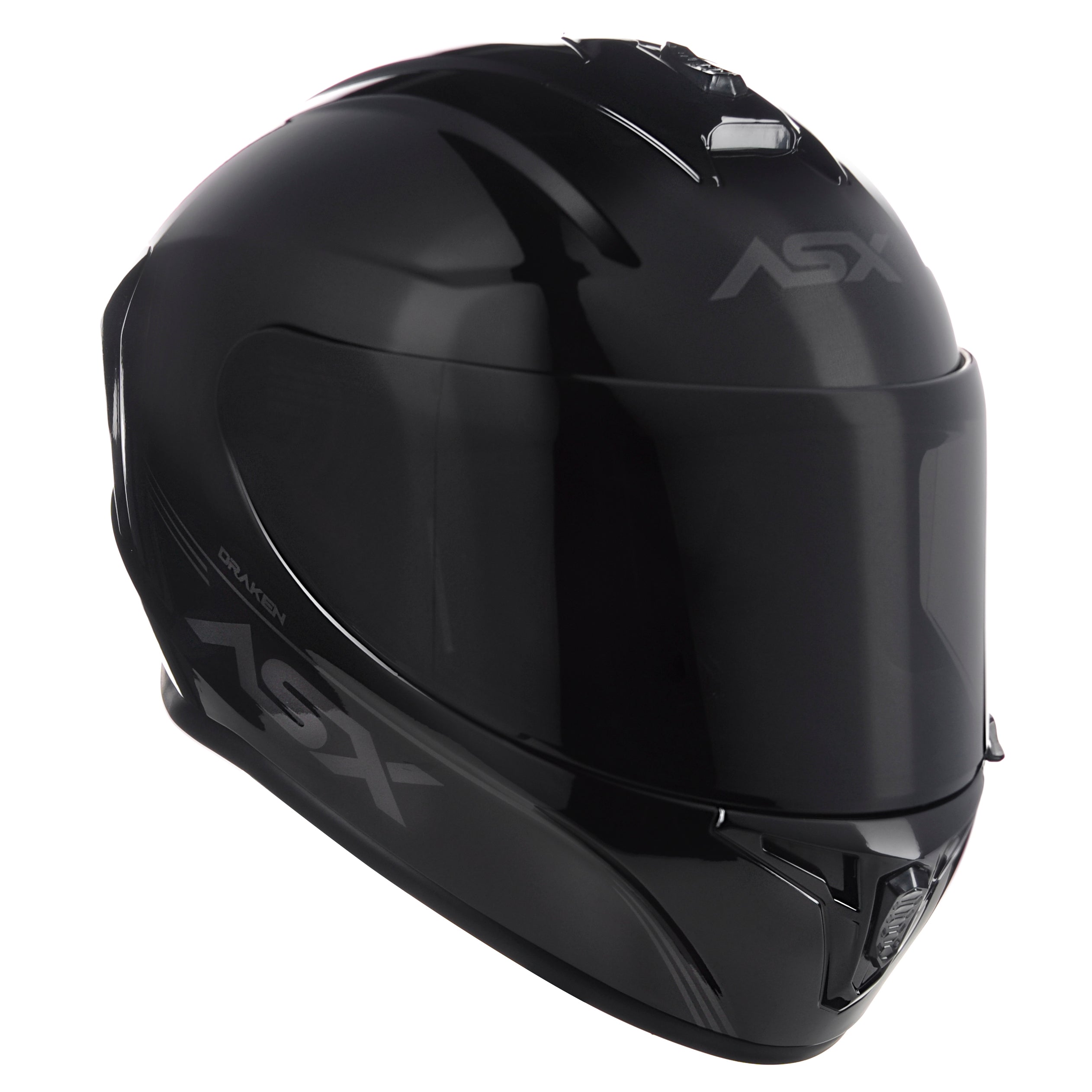 Capacete ASX draken Solid Brilho Preto