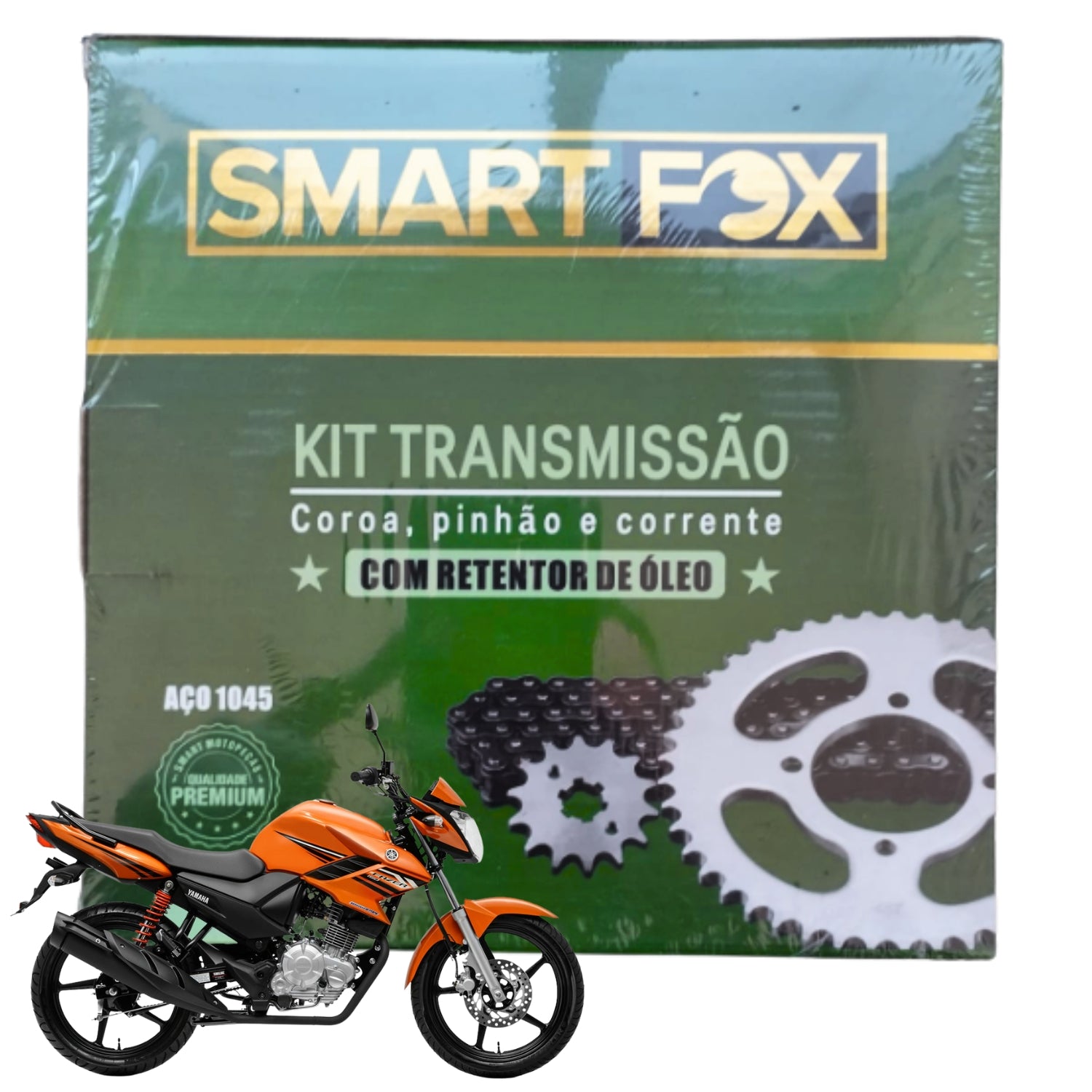 Kit Relação Transmissão com retentor Fazer 150 2014-2021