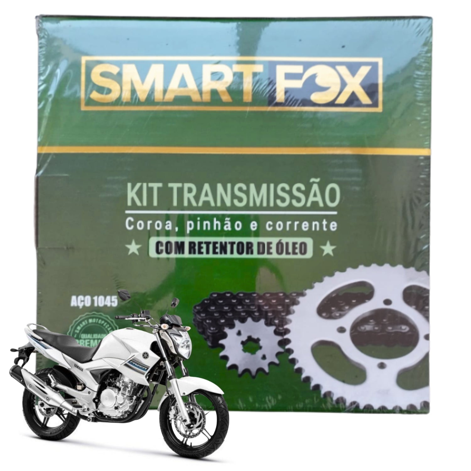 Kit Relação Transmissão com retentor Fazer 250 2006-2017
