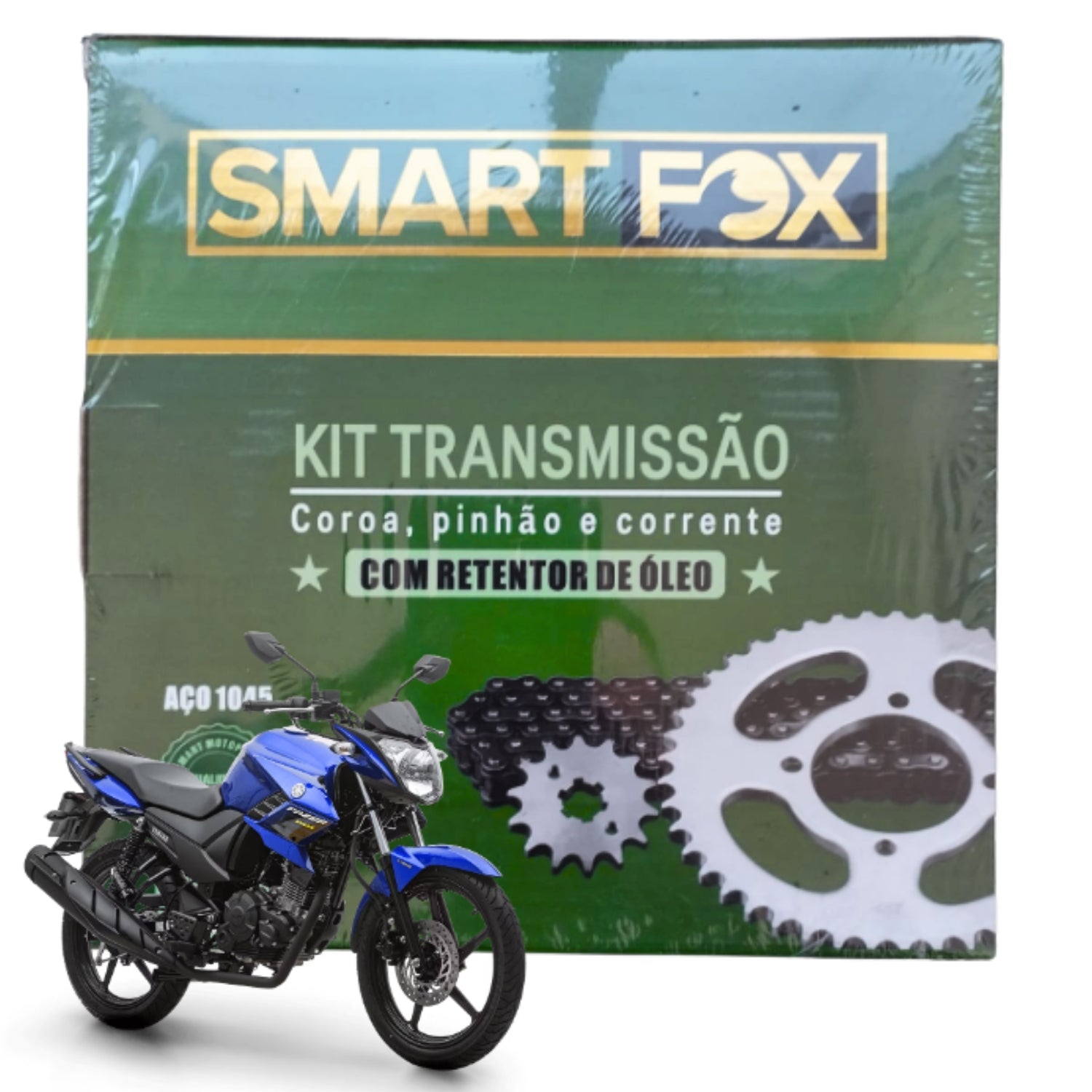Kit Relação Transmissão com retentor Fazer 150 2022 2023 2024