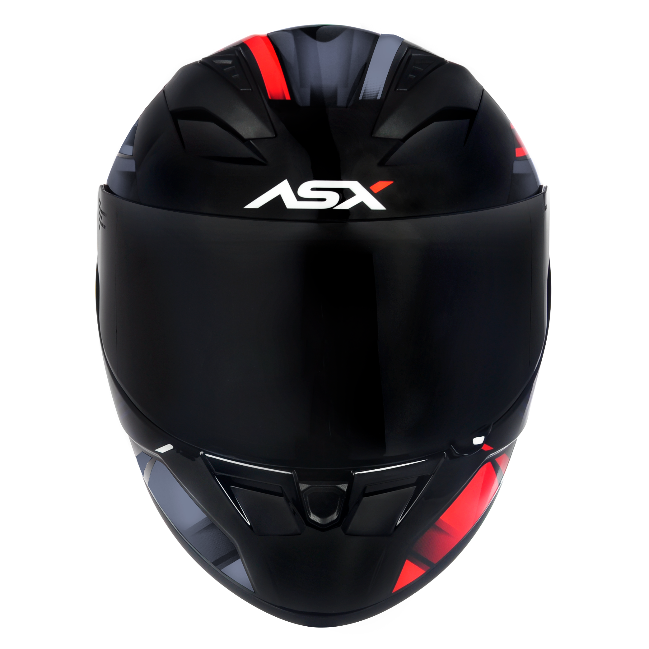 Capacete ASX City Start Brilho Preto/Vermelho/Cinza