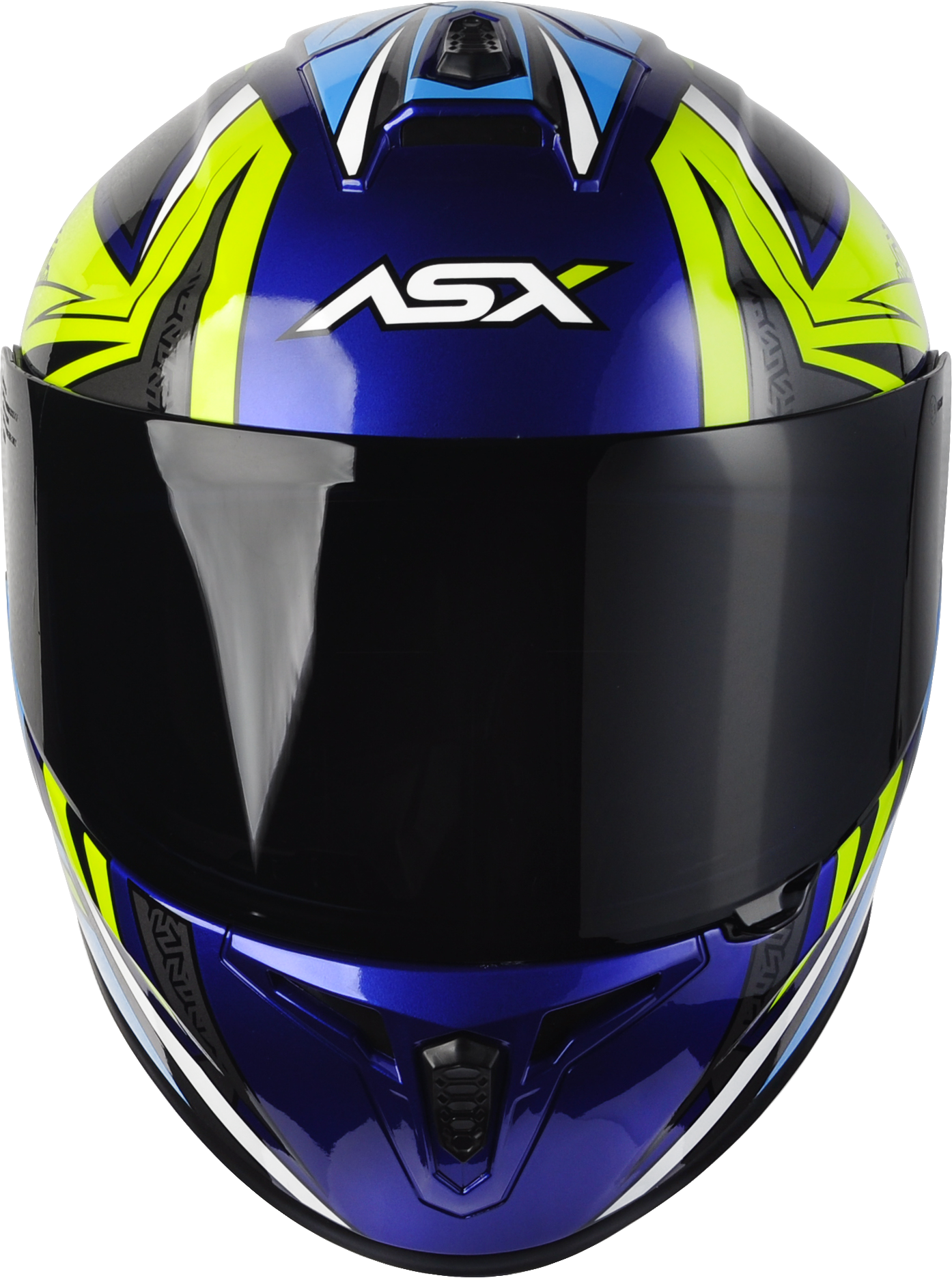 Capacete ASX Draken Vector Brilho Azul/Amarelo/Cinza