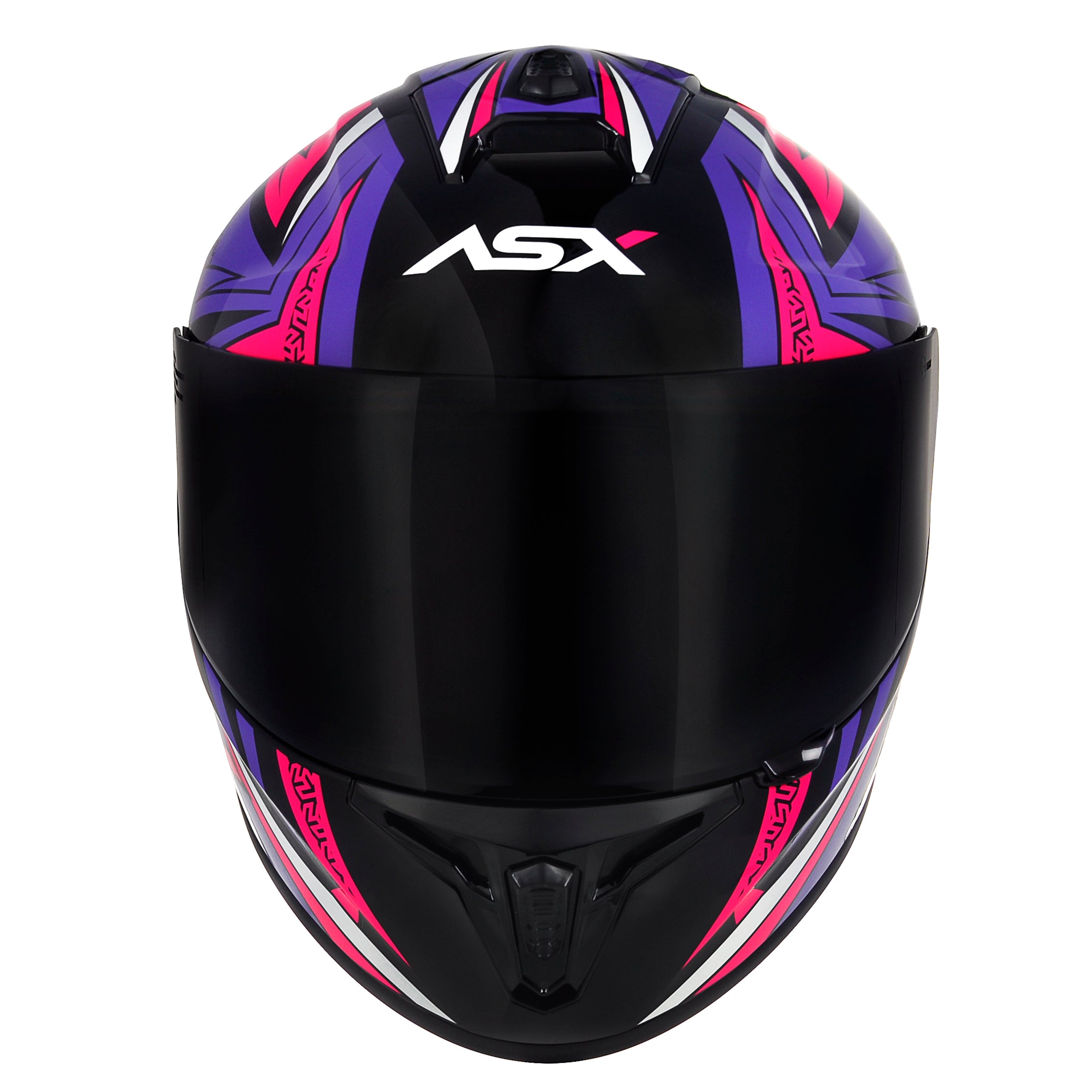 Capacete ASX Draken Vector Brilho Preto/Lilas/Rosa
