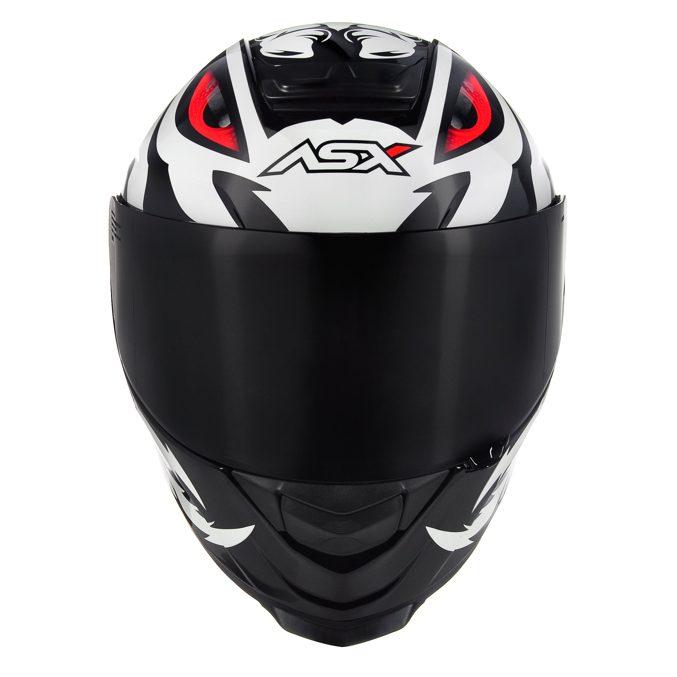 Capacete ASX Eagle Scorpion Brilho Preto/Branco/Vermelho