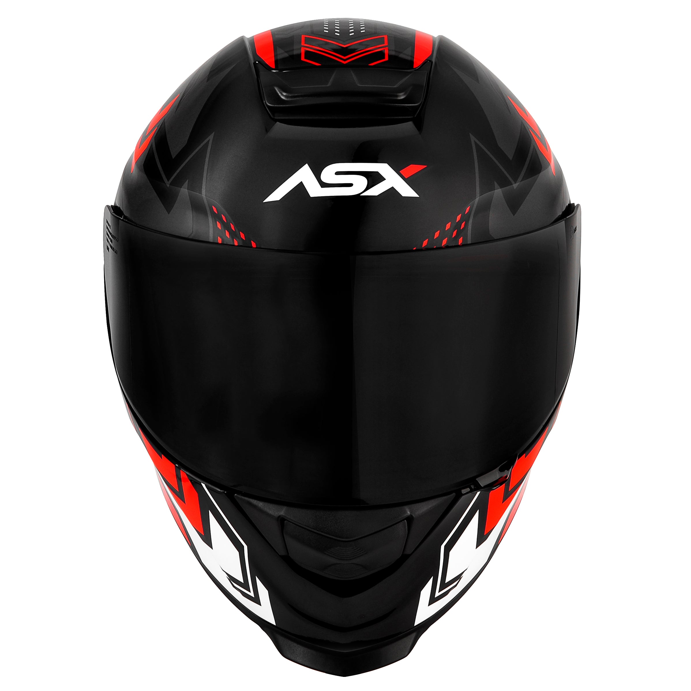 Capacete ASX Eagle Racing Diagon Brilho Preto/Grafite/Vermelho