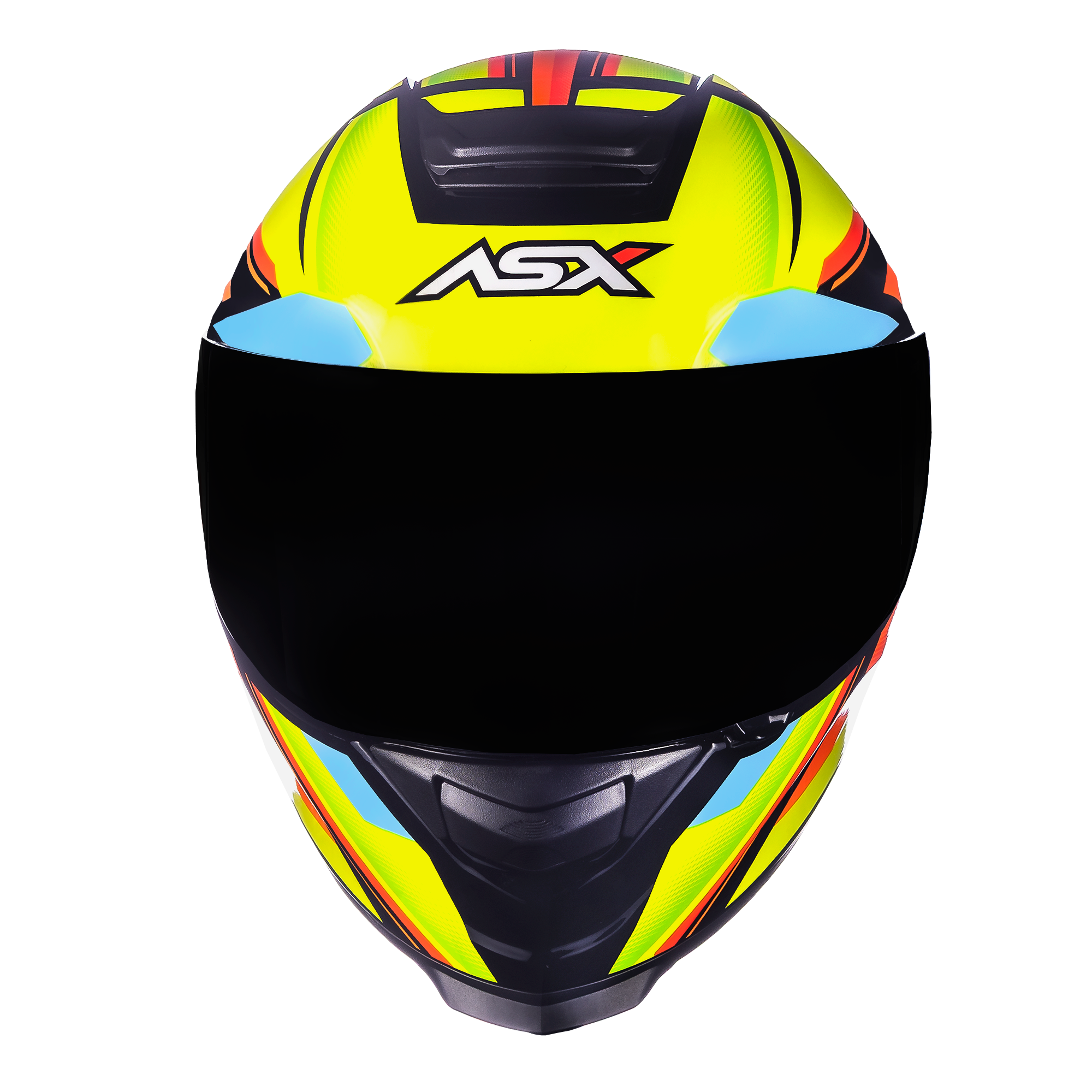 Capacete ASX Eagle Explorer Brilho Preto/Amarelo/Laranja