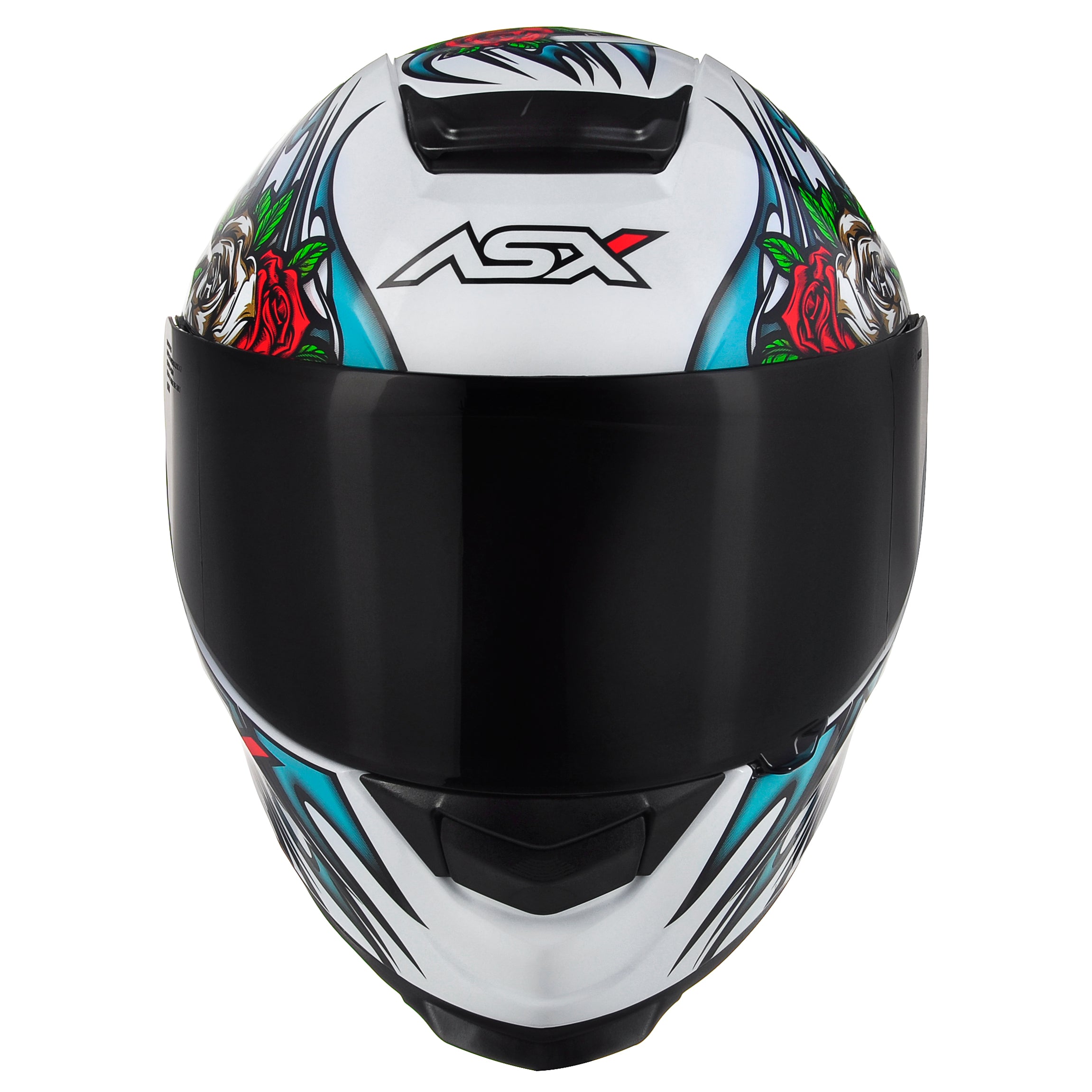 Capacete ASX Eagle Hunter Catarina Brilho Branco/Preto/Azul/Vermelho