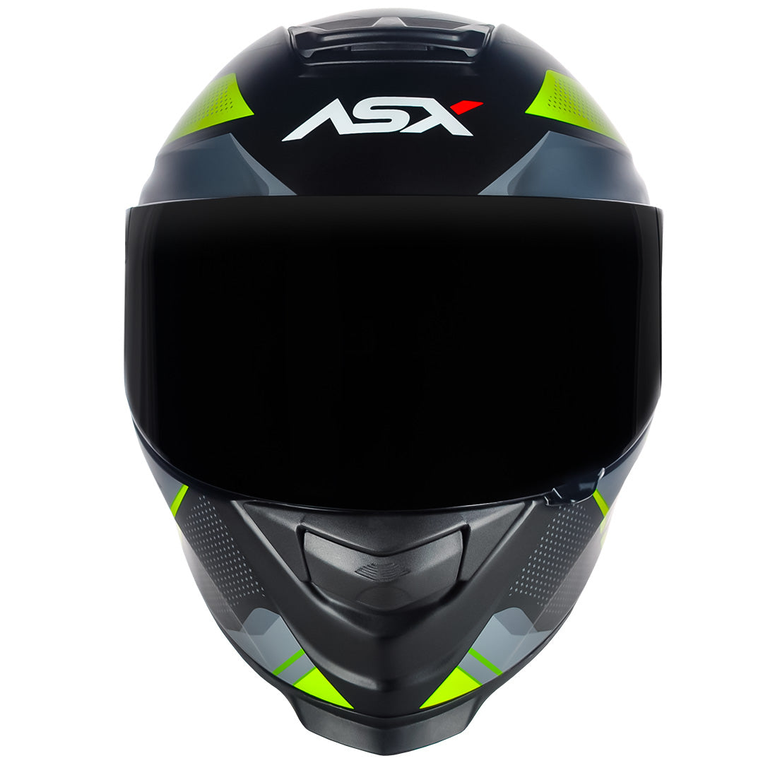 Capacete ASX Eagle Fast Fosco Preto/Amarelo/Cinza