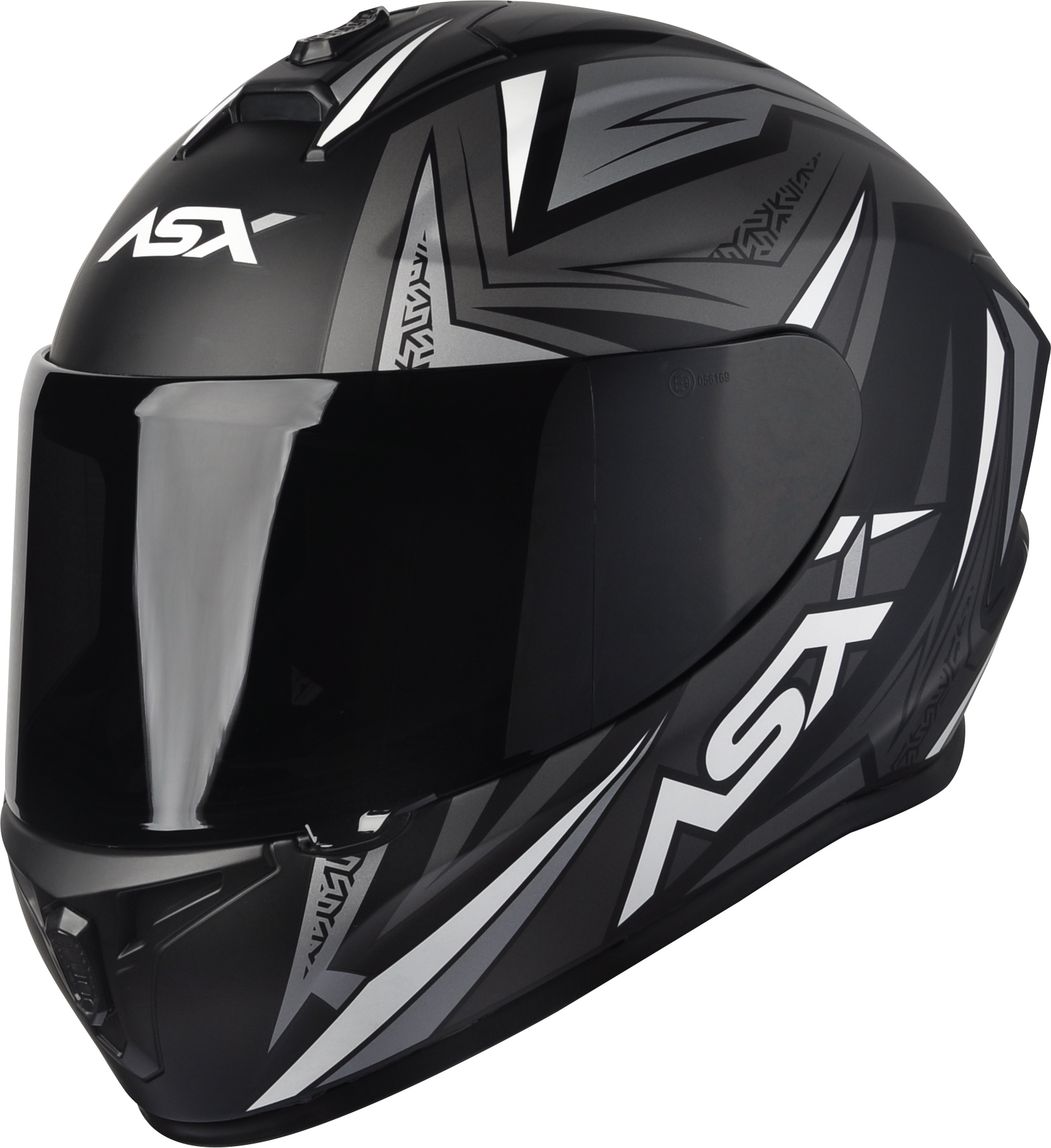 Capacete ASX Draken Vector Fosco Preto/Cinza
