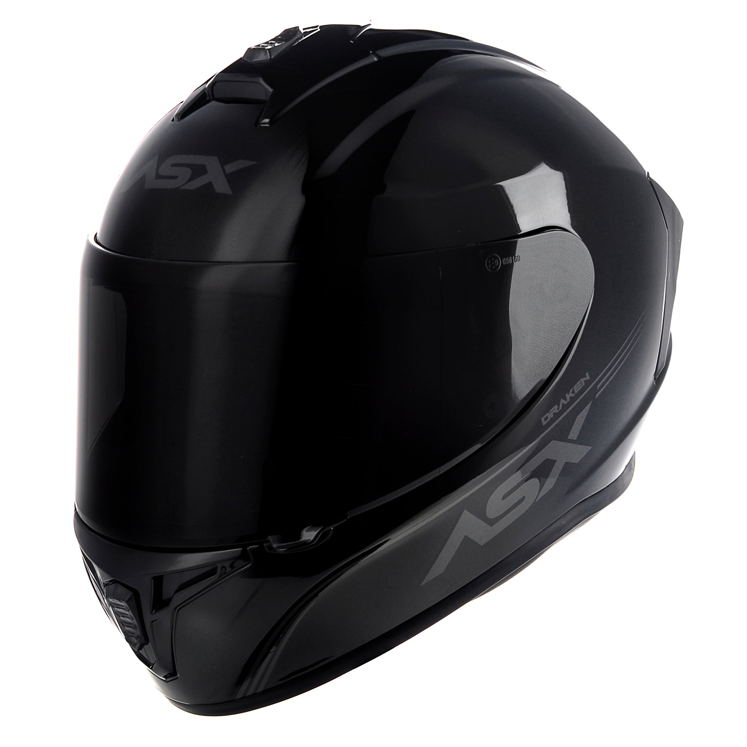 Capacete ASX draken Solid Brilho Preto
