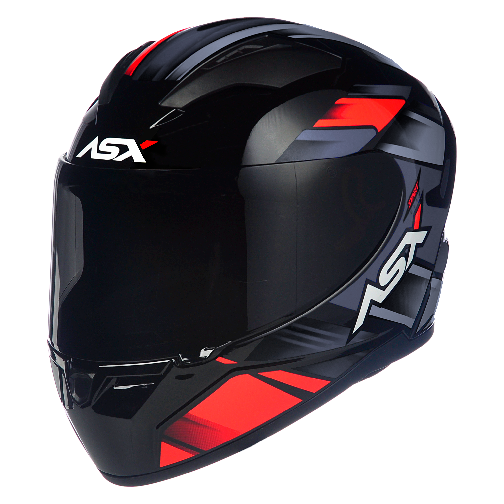 Capacete ASX City Start Brilho Preto/Vermelho/Cinza