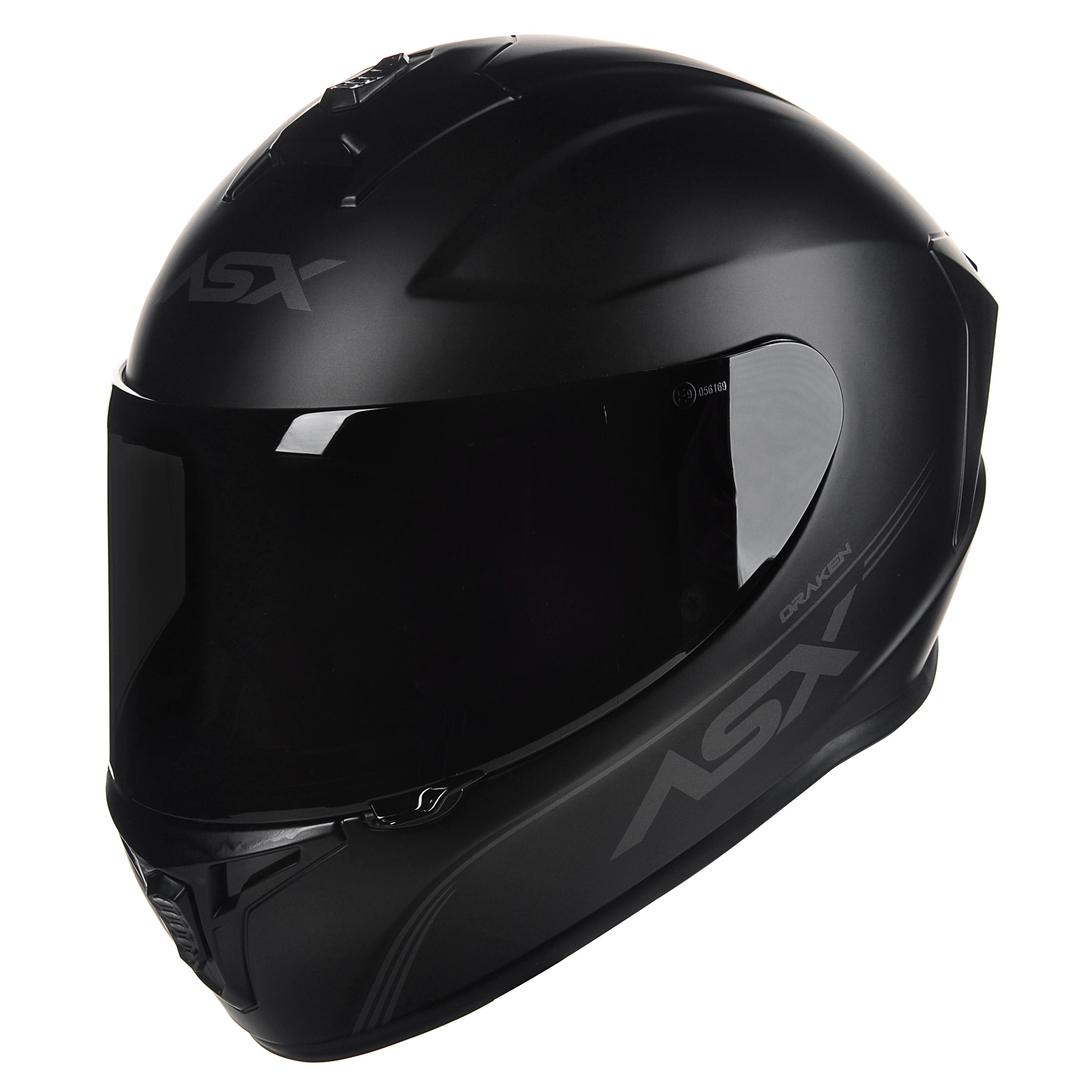 Capacete ASX draken Solid Fosco Preto