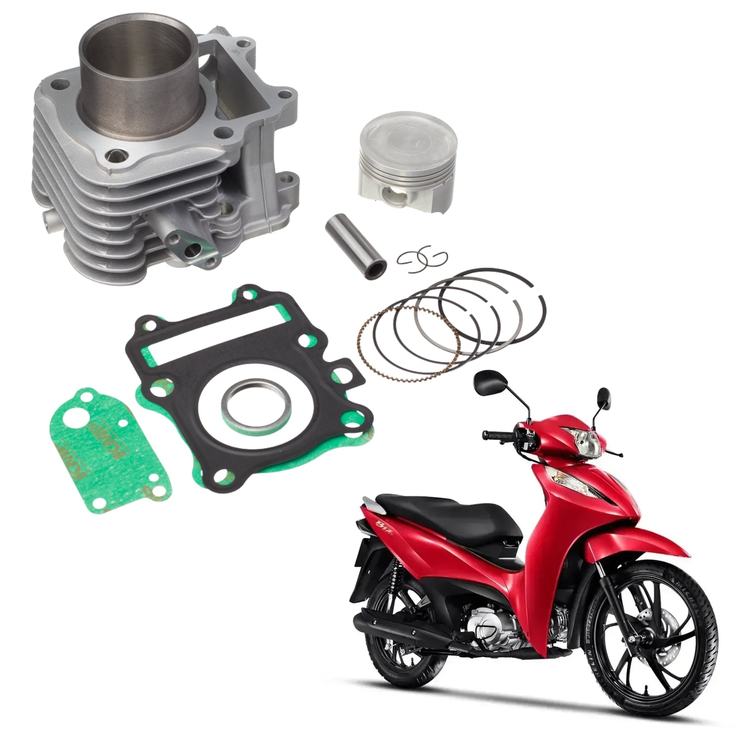 Kit Cilindro Pistão Juntas Travas Aneis Rik KMP