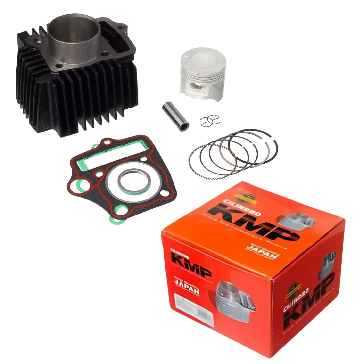 KIT COM CILINDRO PISTAO KMP HONDA BIZ 100