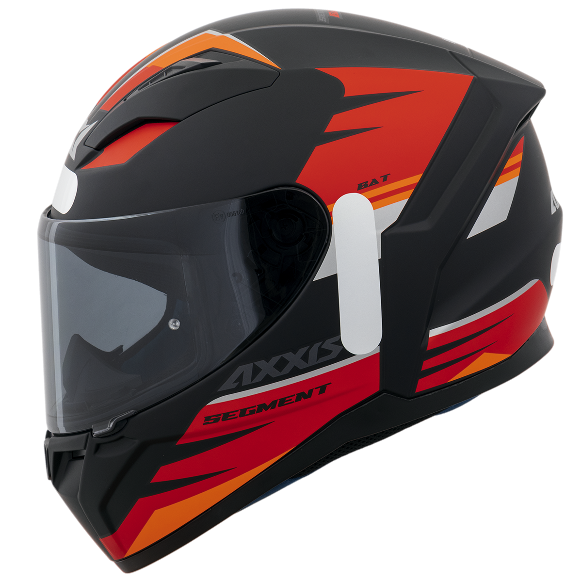 Capacete Axxis Segment Bat B5 Vermelho Flourescente Matte