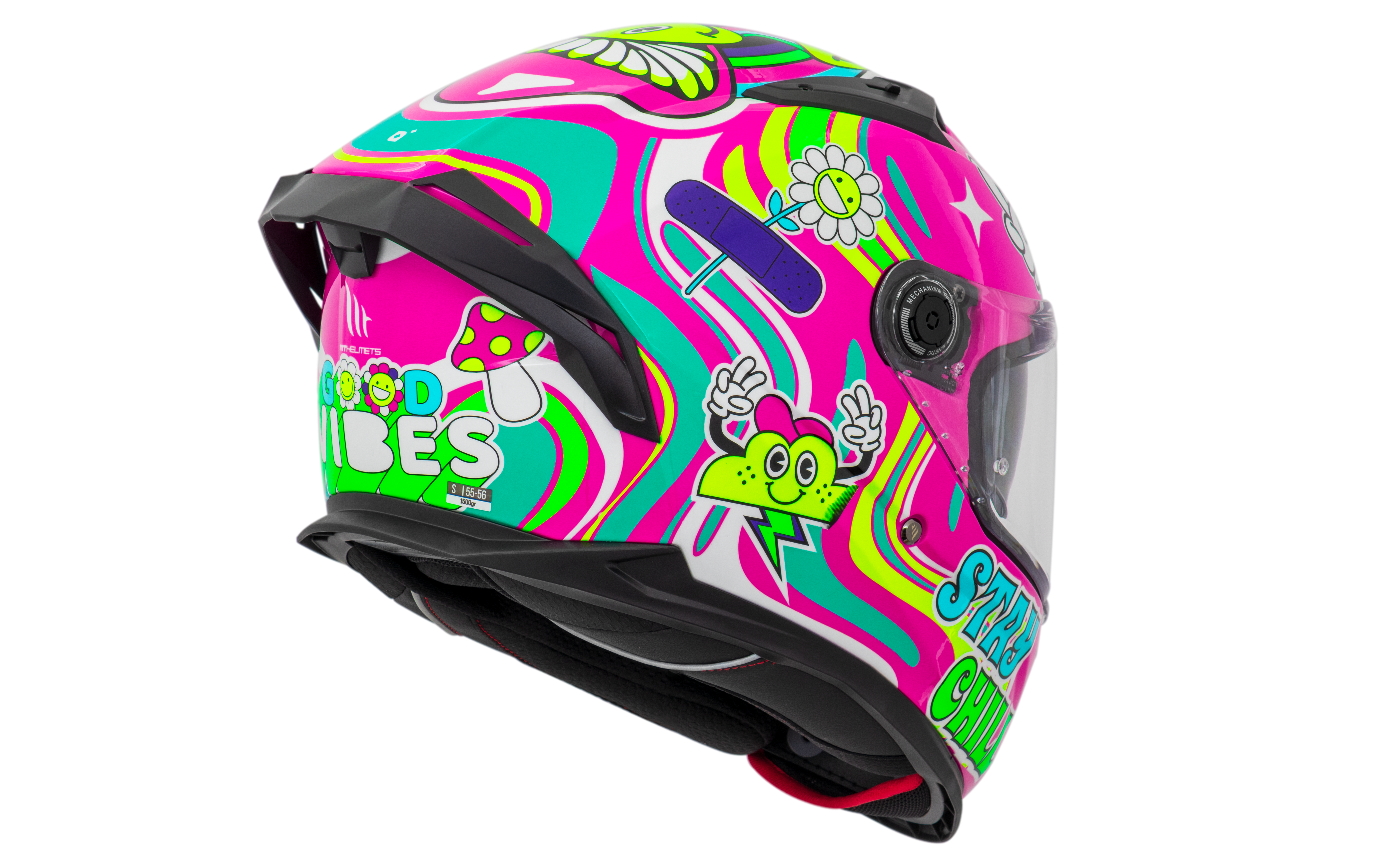 Capacete Mt Helmets Braker SV Trip C8 Rosa Brilho