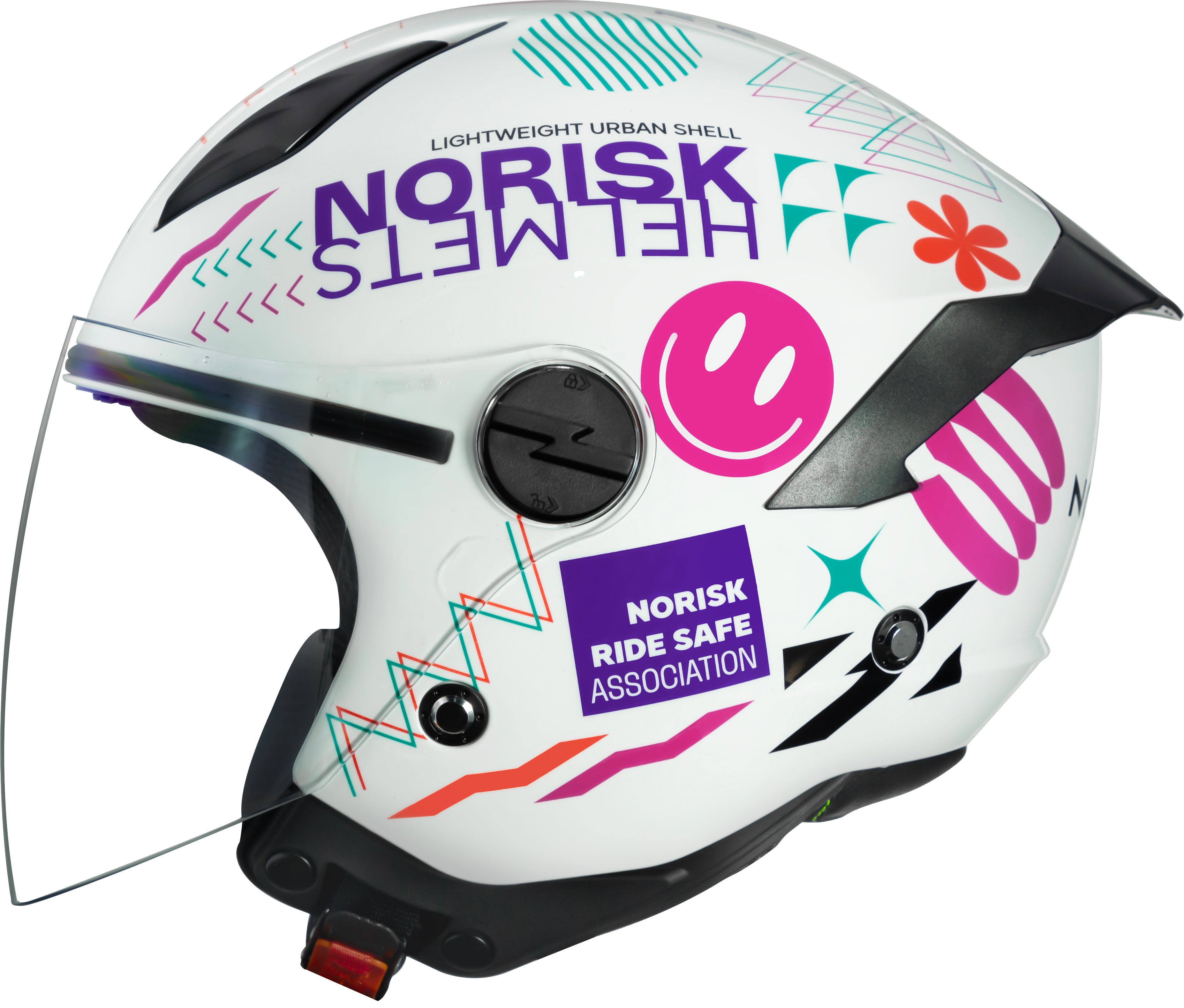 Capacete Norisk Neo Buddy Branco Rosa