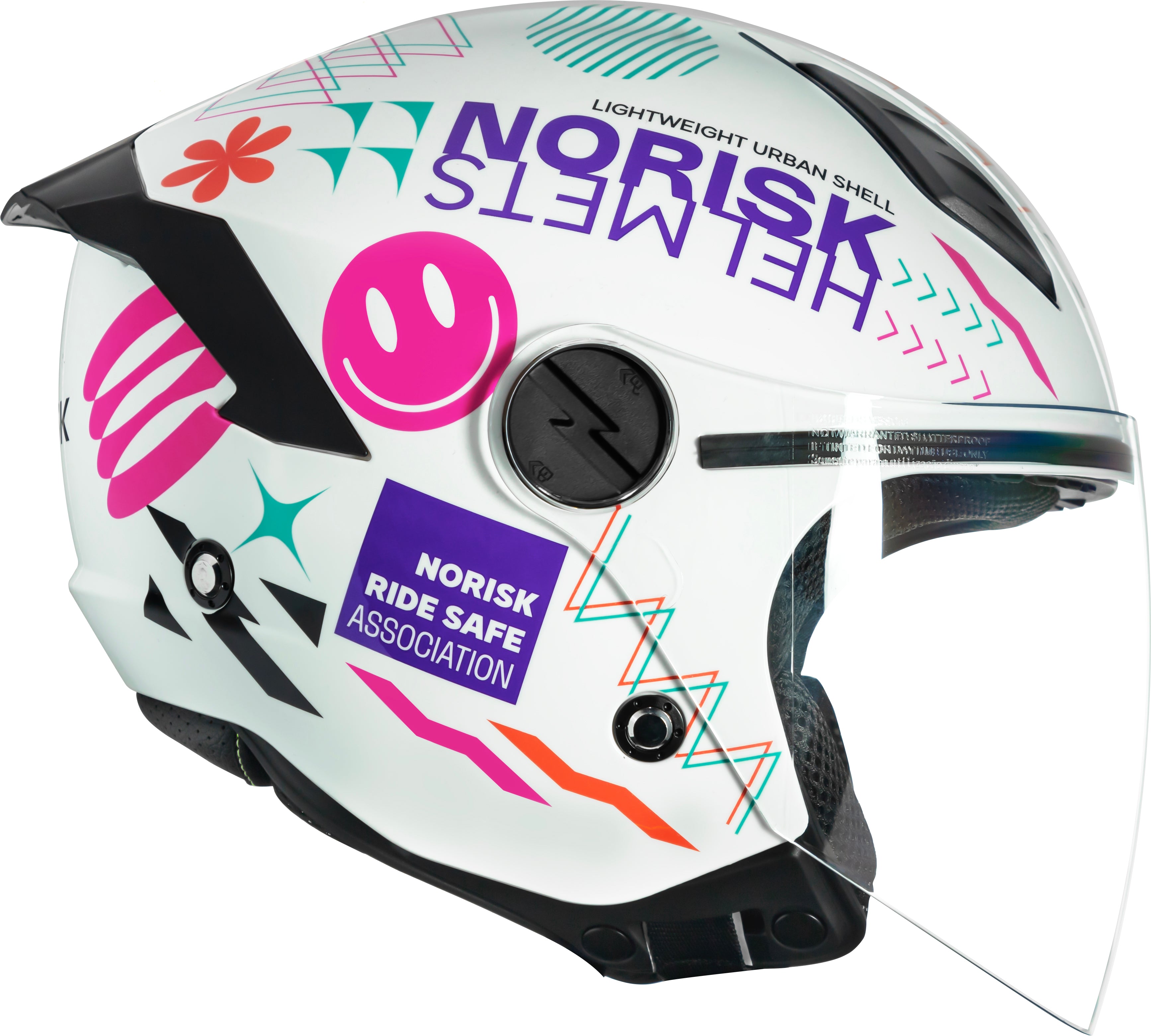 Capacete Norisk Neo Buddy Branco Rosa