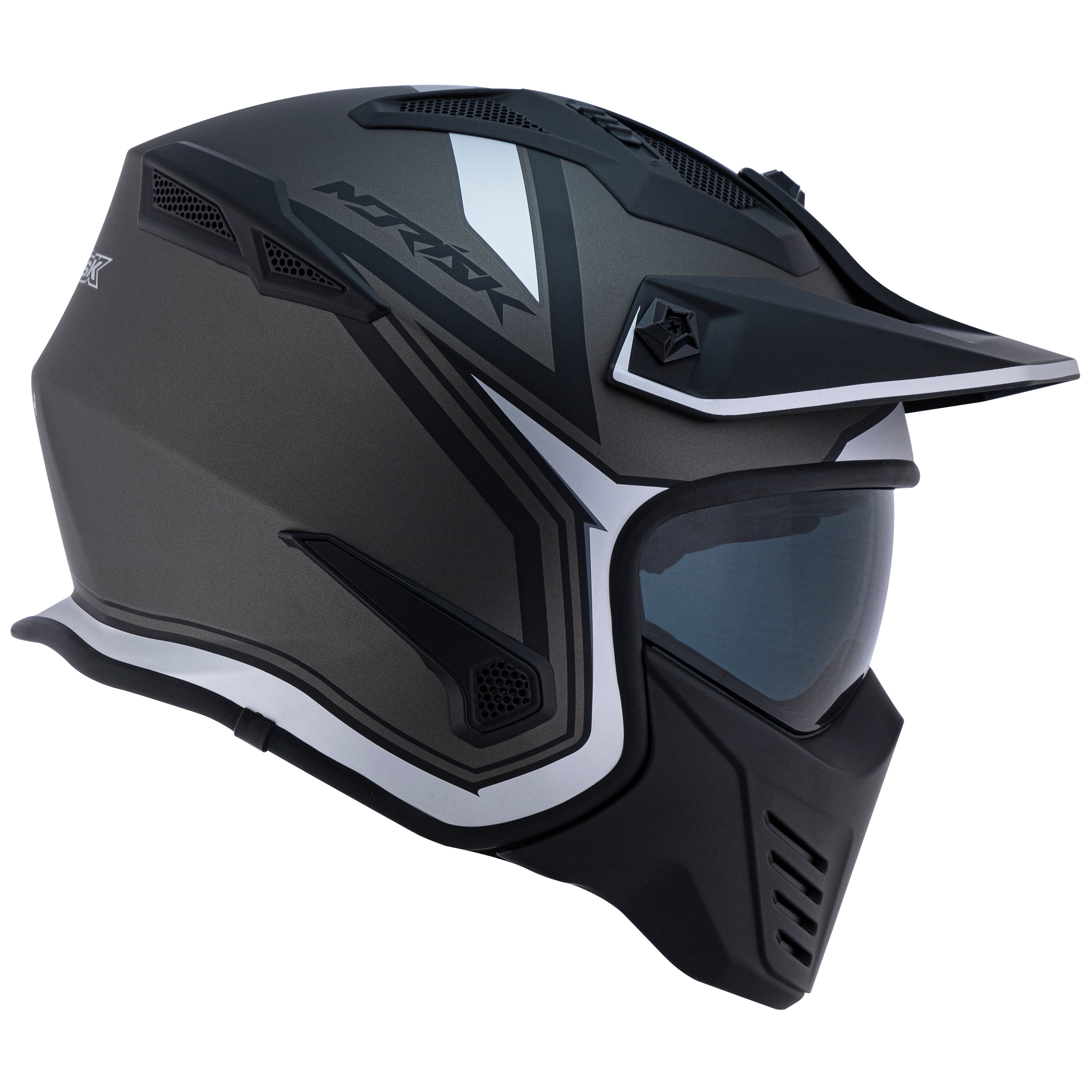 Capacete Norisk Darth Outline Matte Preto Prata