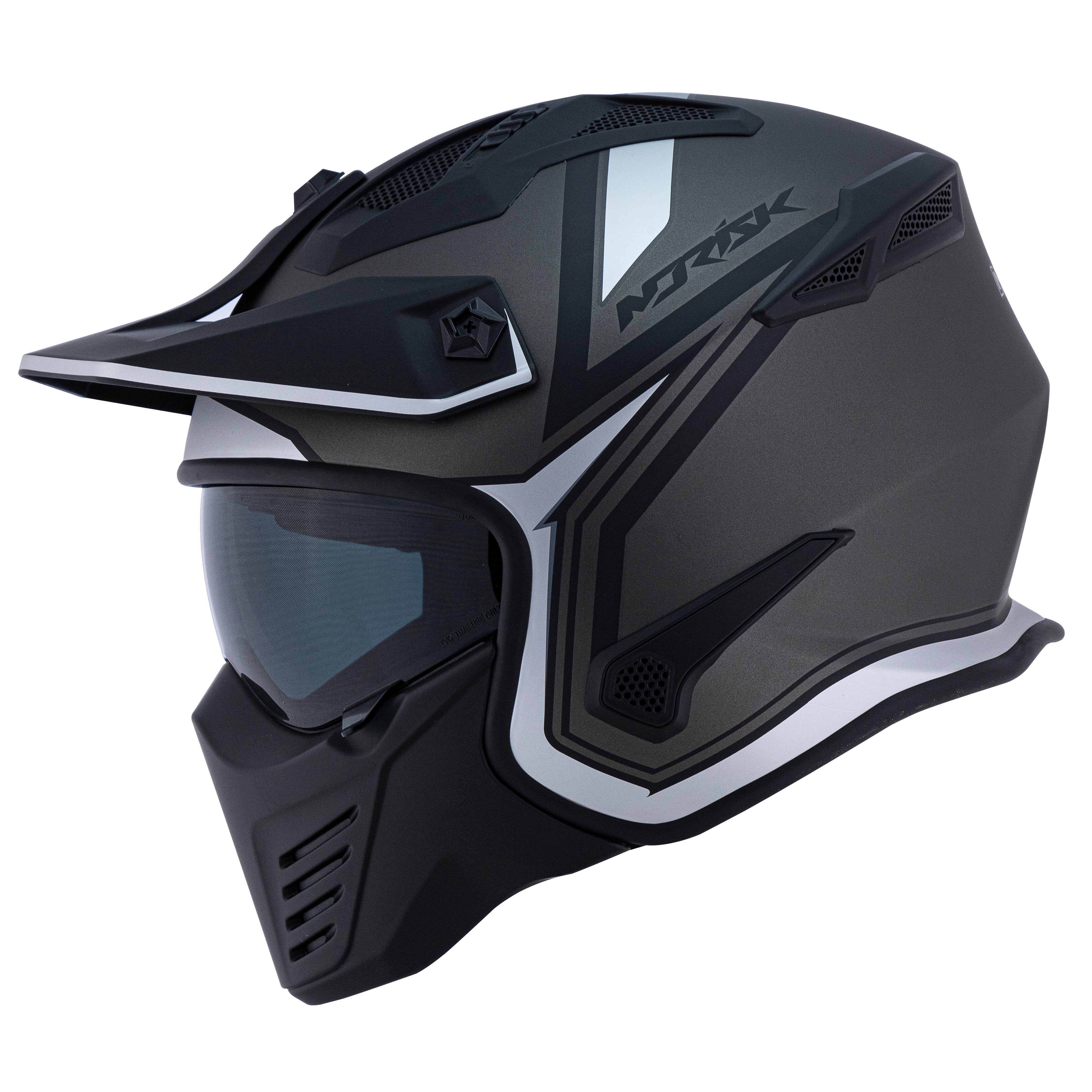 Capacete Norisk Darth Outline Matte Preto Prata