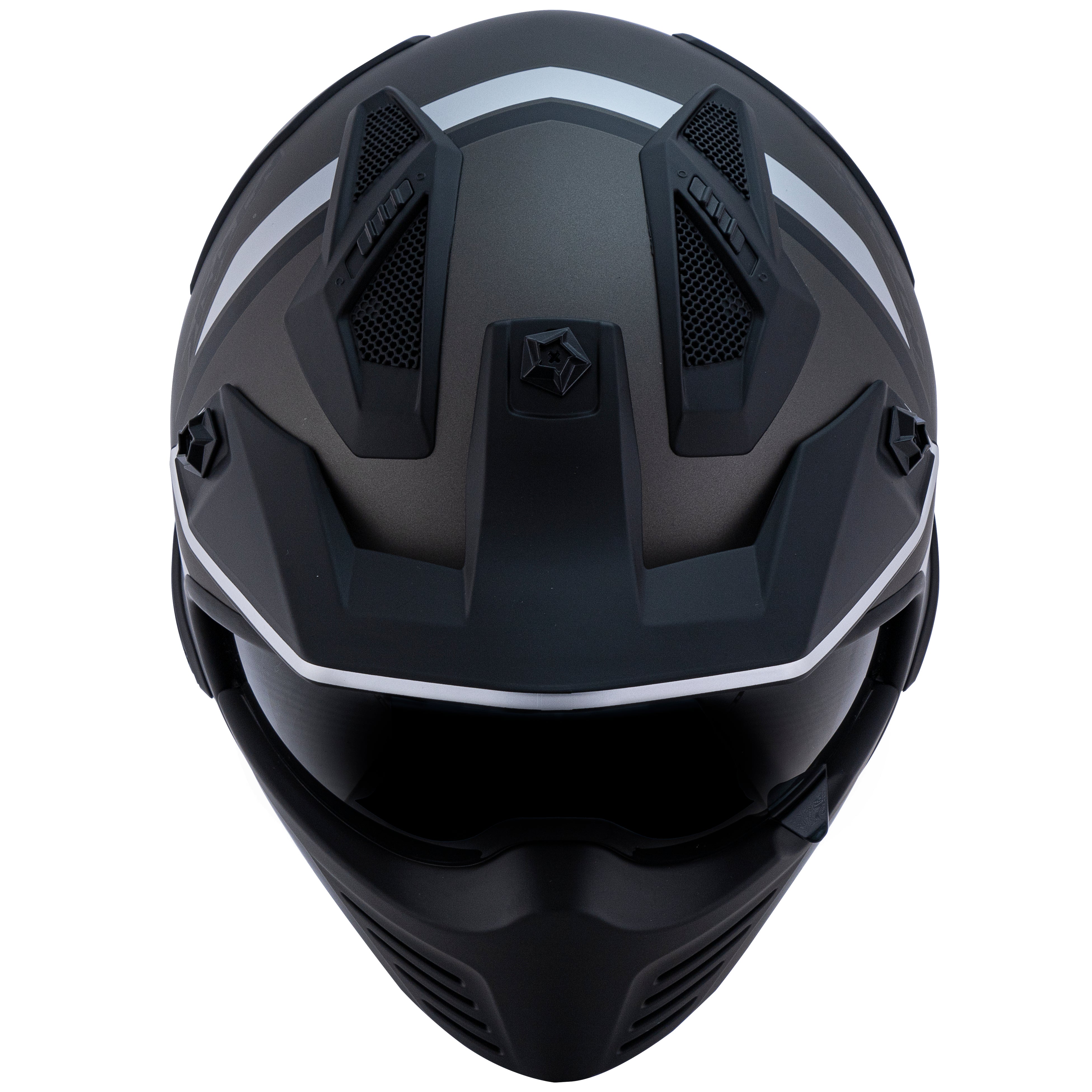 Capacete Norisk Darth Outline Matte Preto Prata