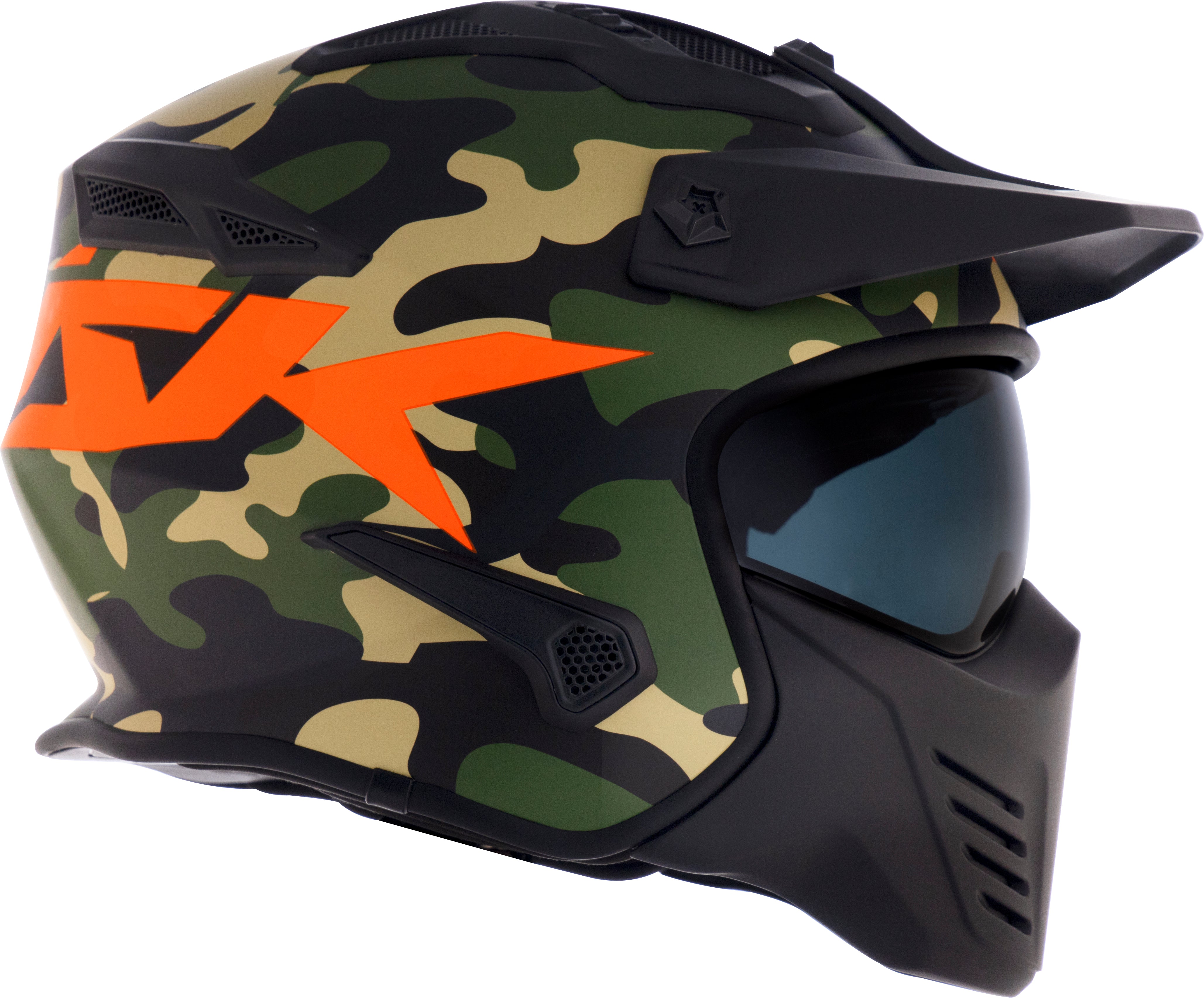 Capacete Norisk Darth Aircraft Camo Laranja