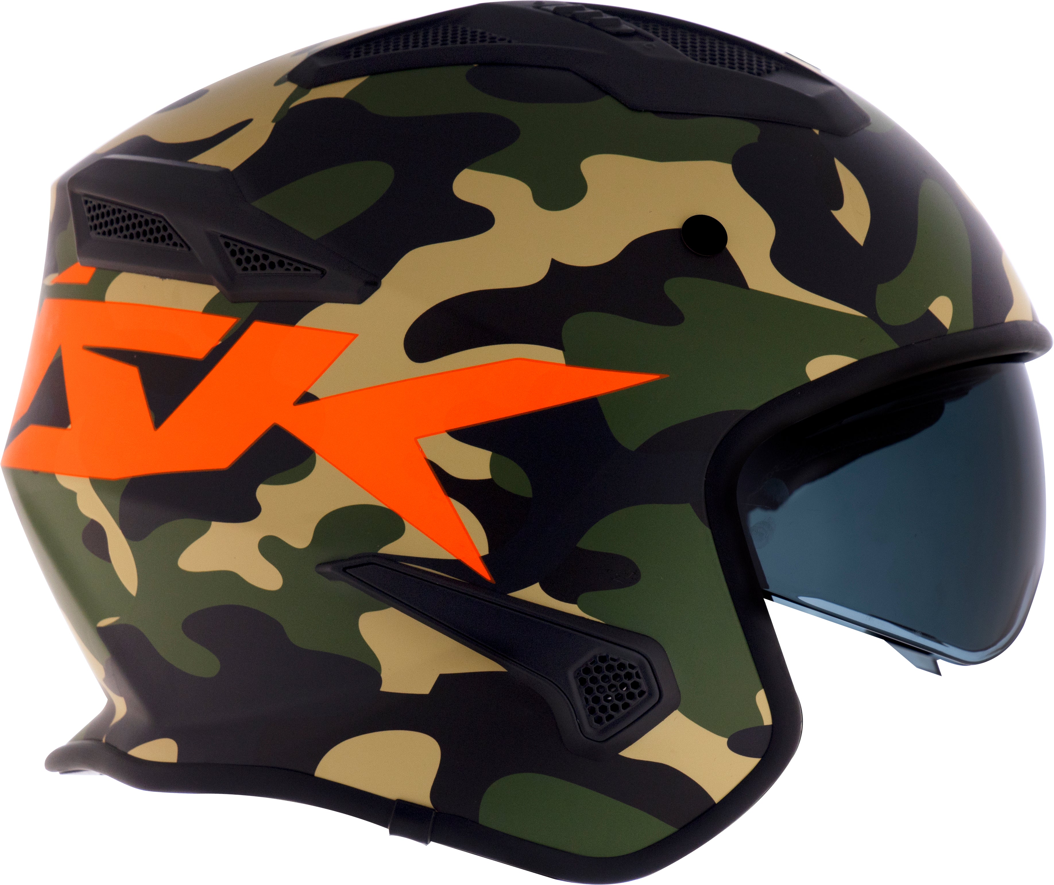 Capacete Norisk Darth Aircraft Camo Laranja