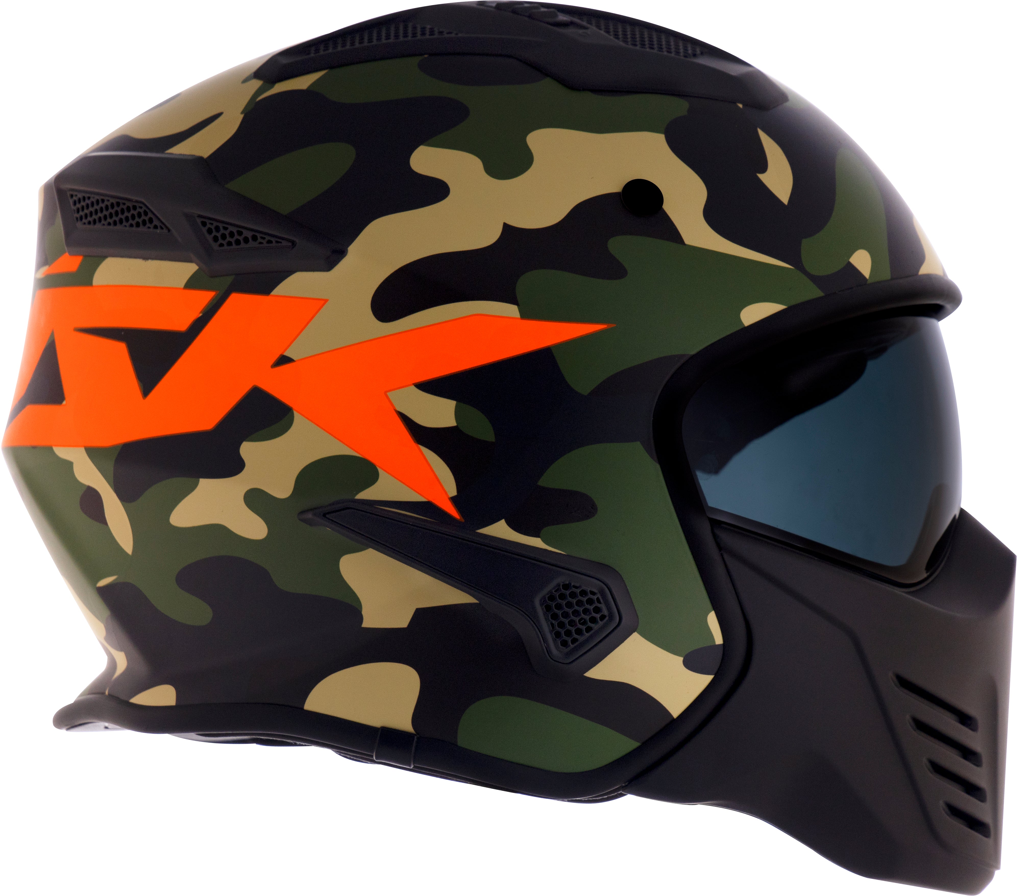 Capacete Norisk Darth Aircraft Camo Laranja