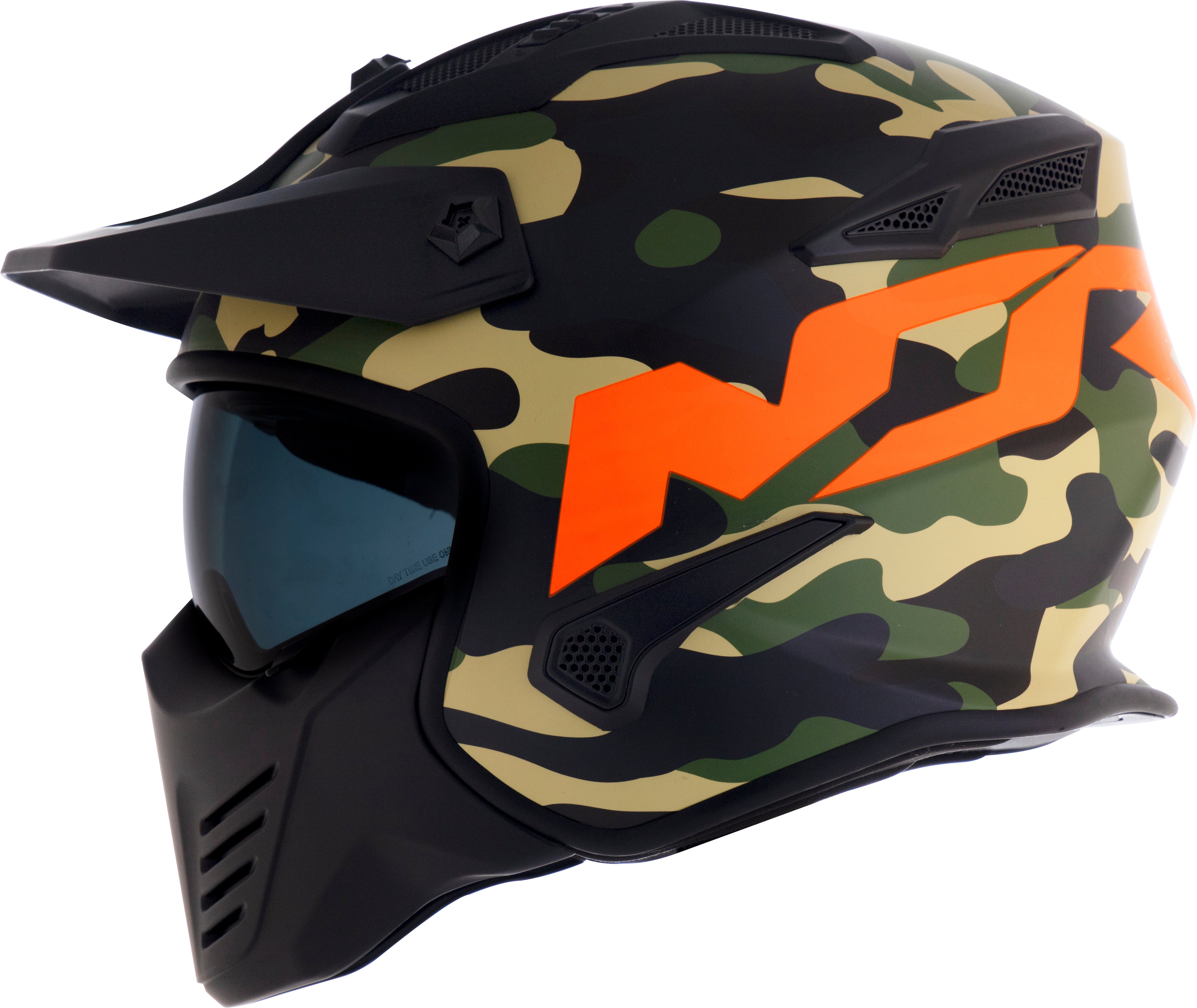 Capacete Norisk Darth Aircraft Camo Laranja