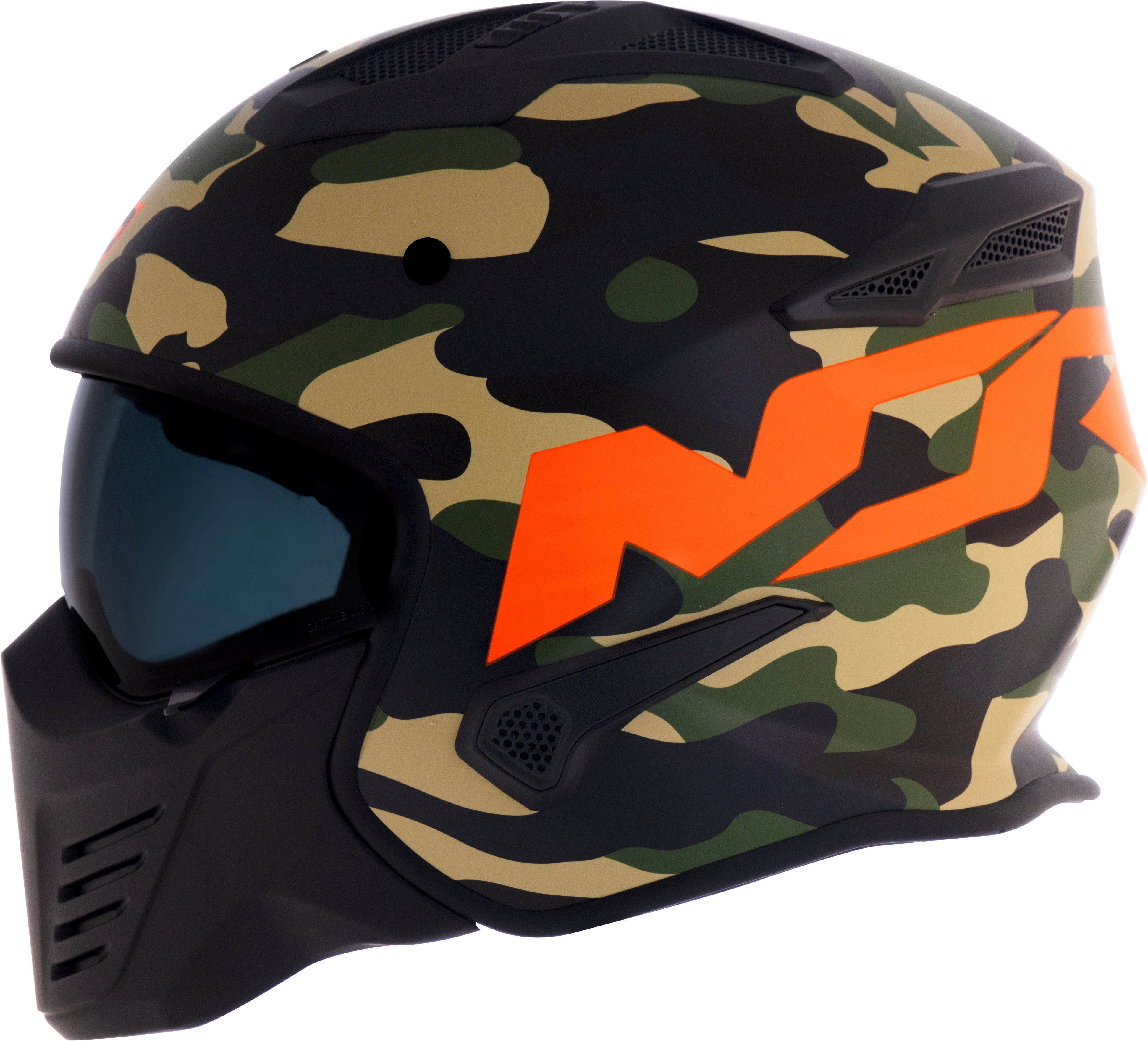 Capacete Norisk Darth Aircraft Camo Laranja