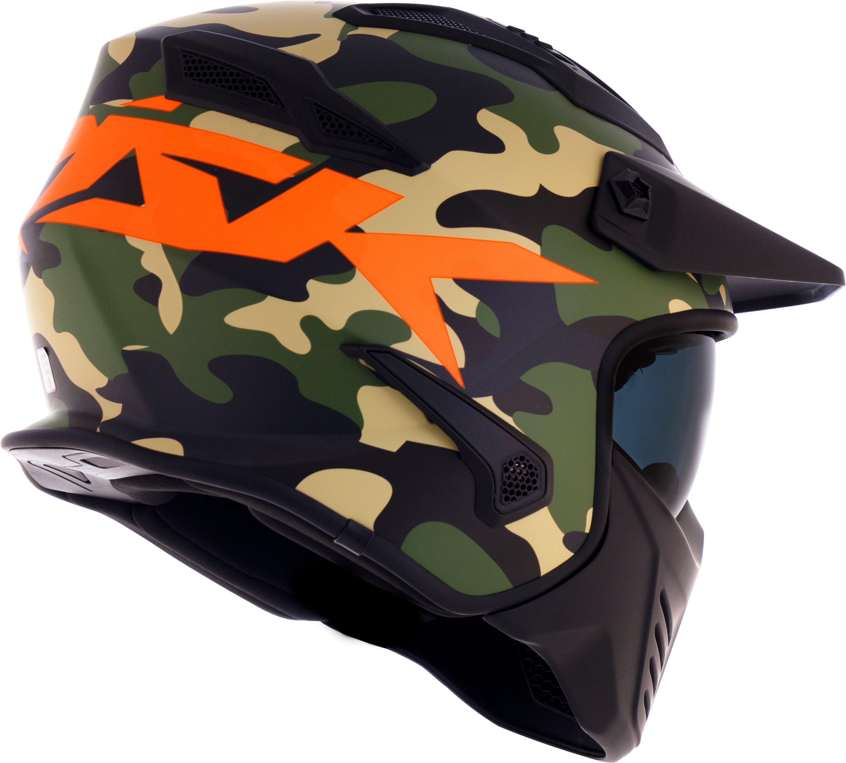 Capacete Norisk Darth Aircraft Camo Laranja