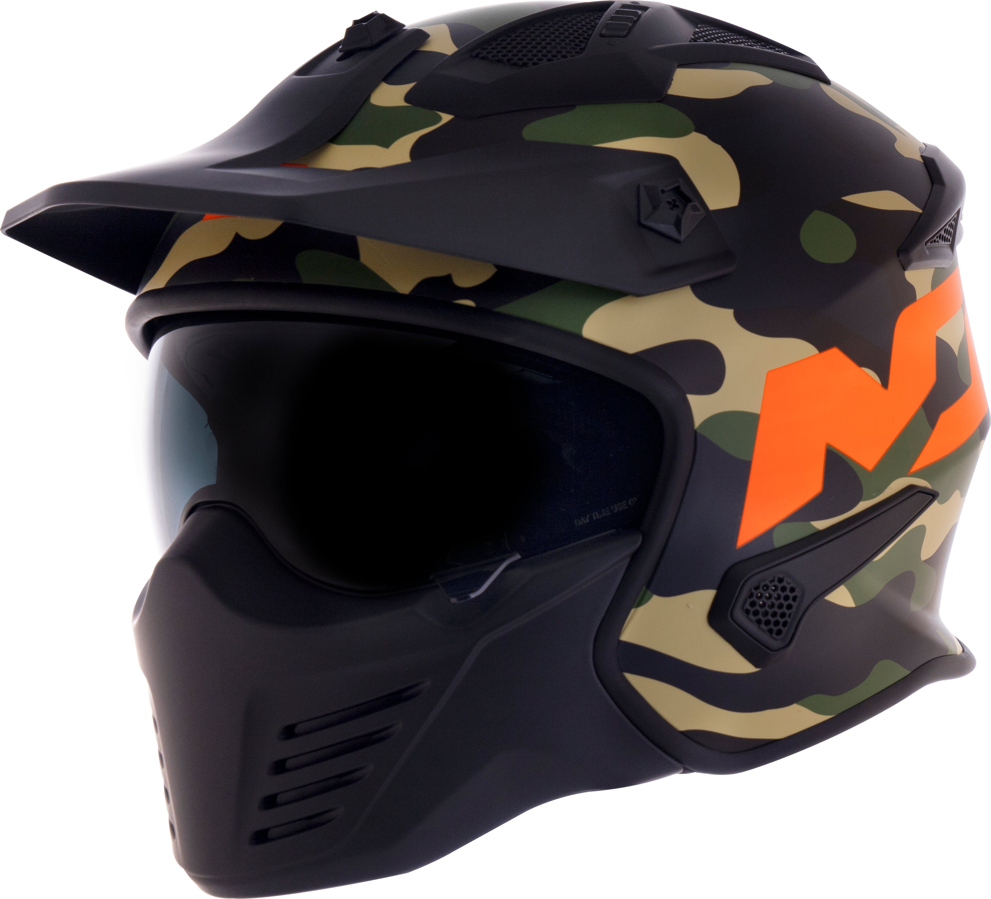 Capacete Norisk Darth Aircraft Camo Laranja