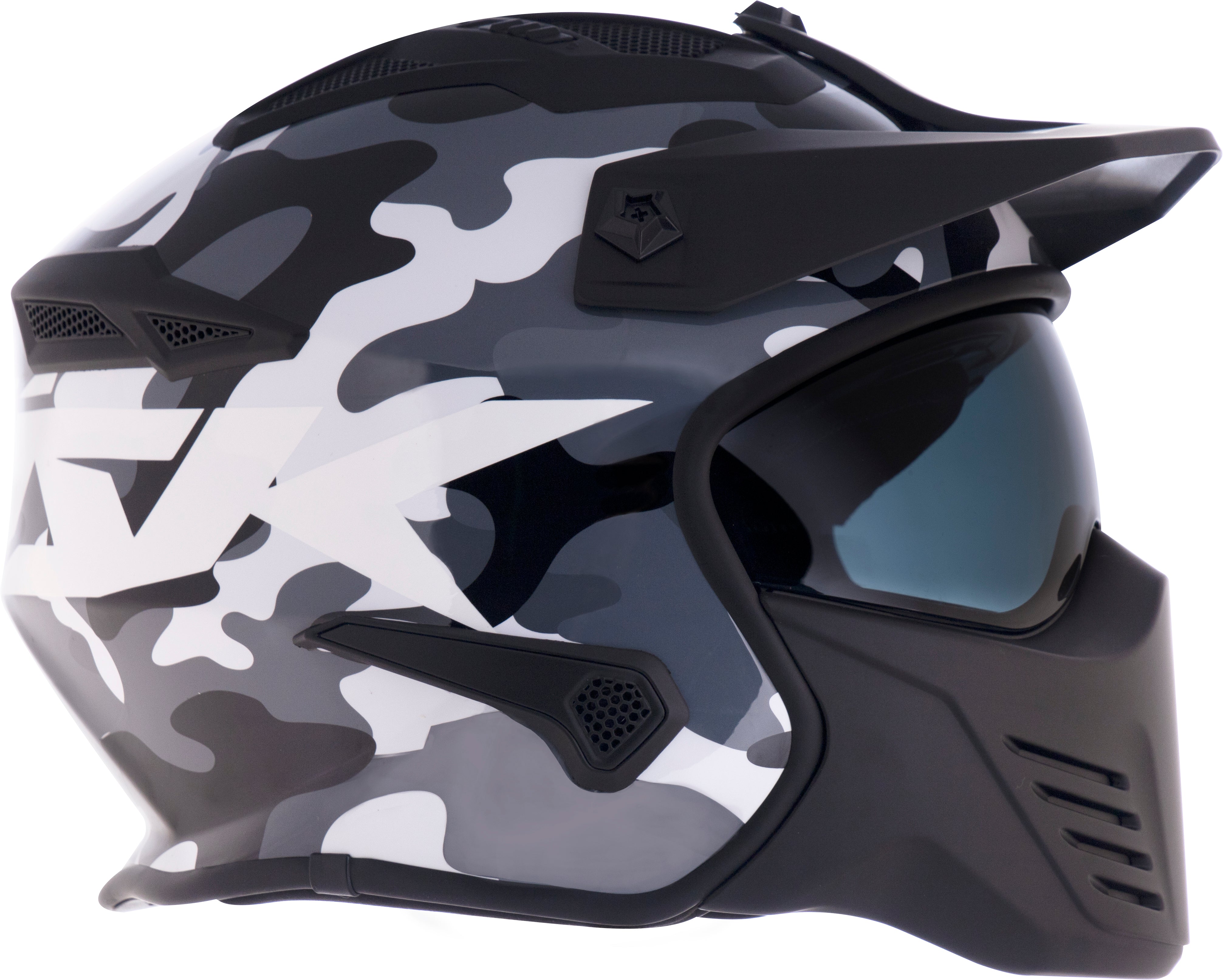 Capacete Norisk Darth Aircraft Camo Branco