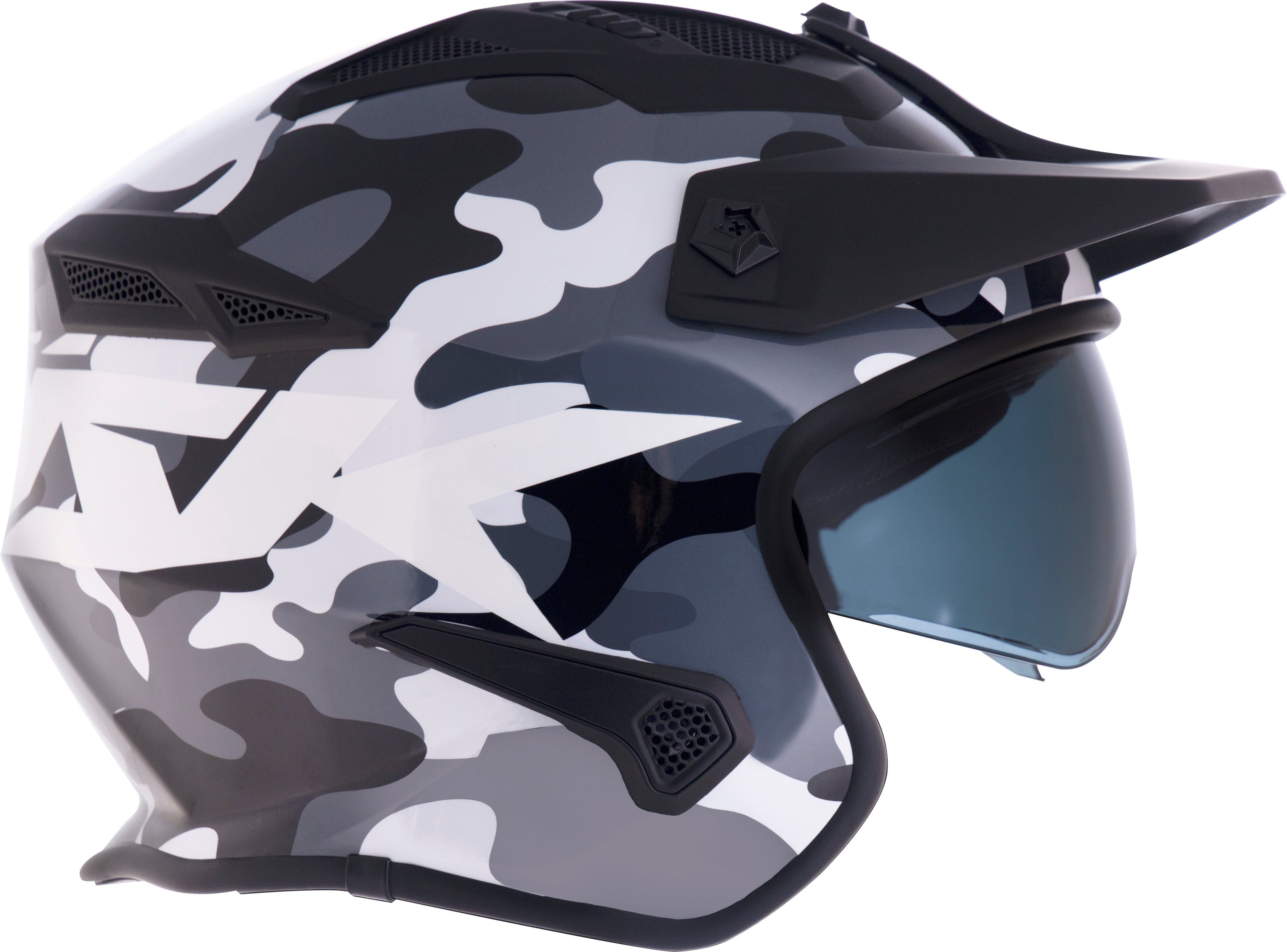 Capacete Norisk Darth Aircraft Camo Branco