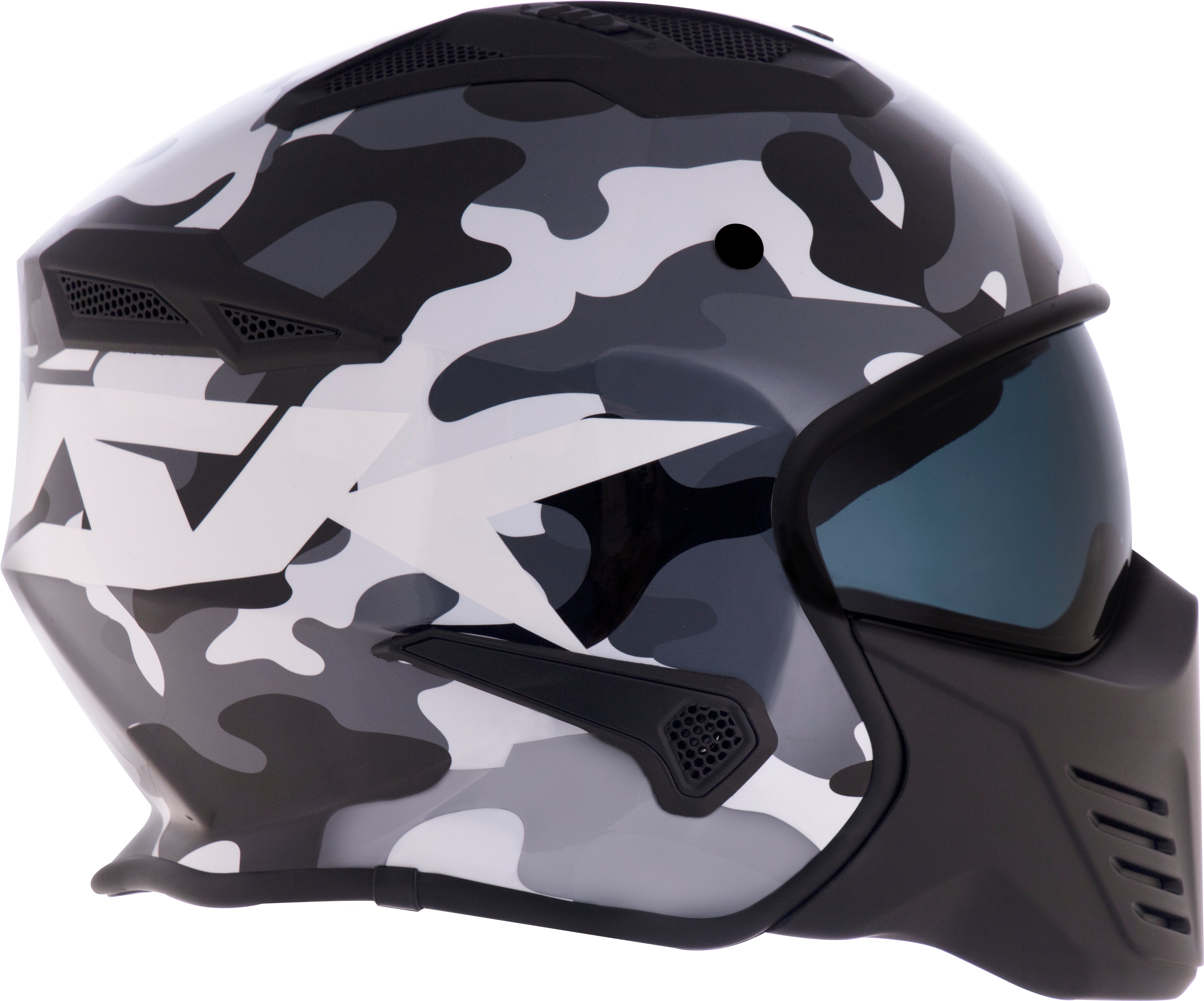 Capacete Norisk Darth Aircraft Camo Branco