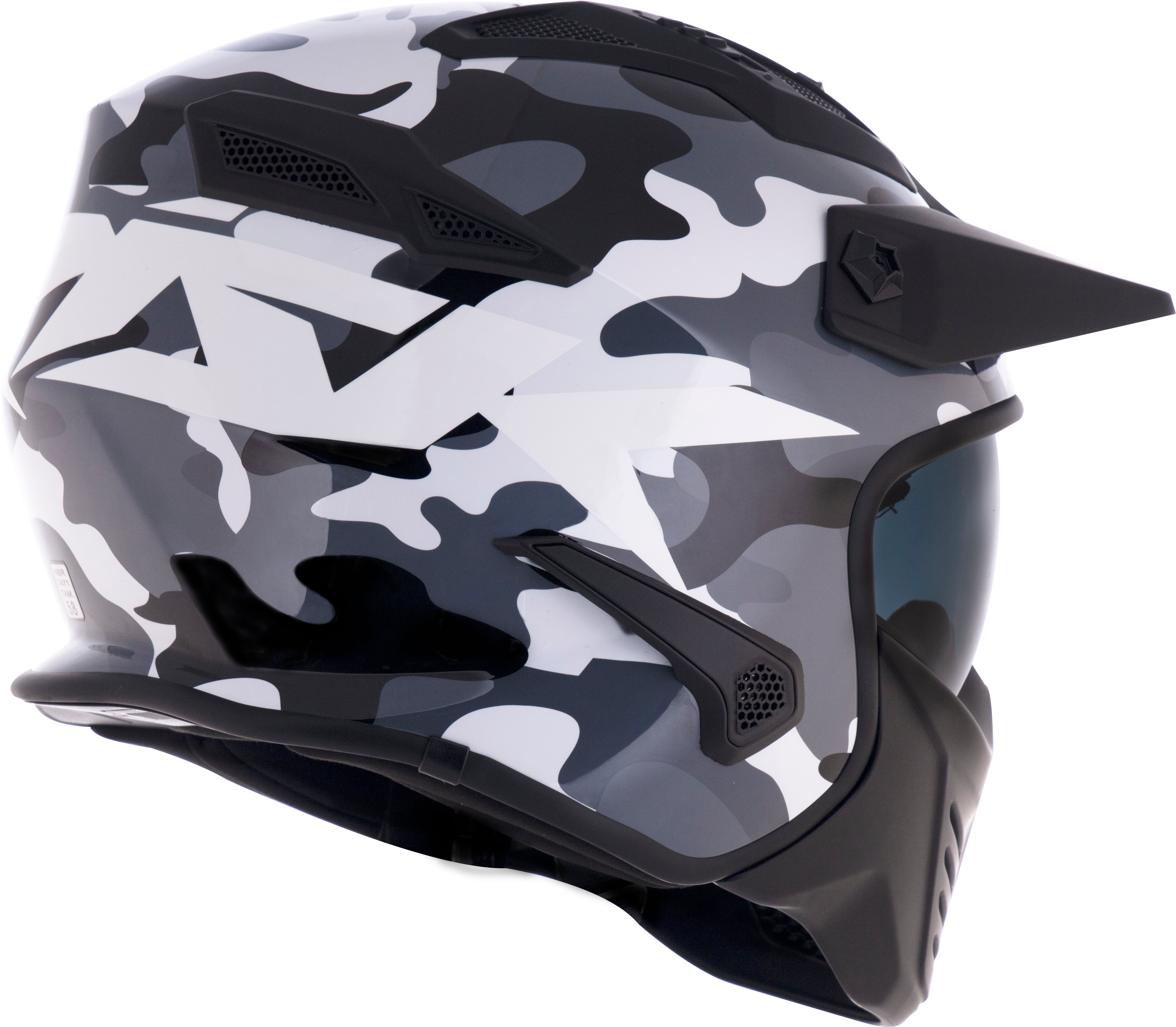 Capacete Norisk Darth Aircraft Camo Branco