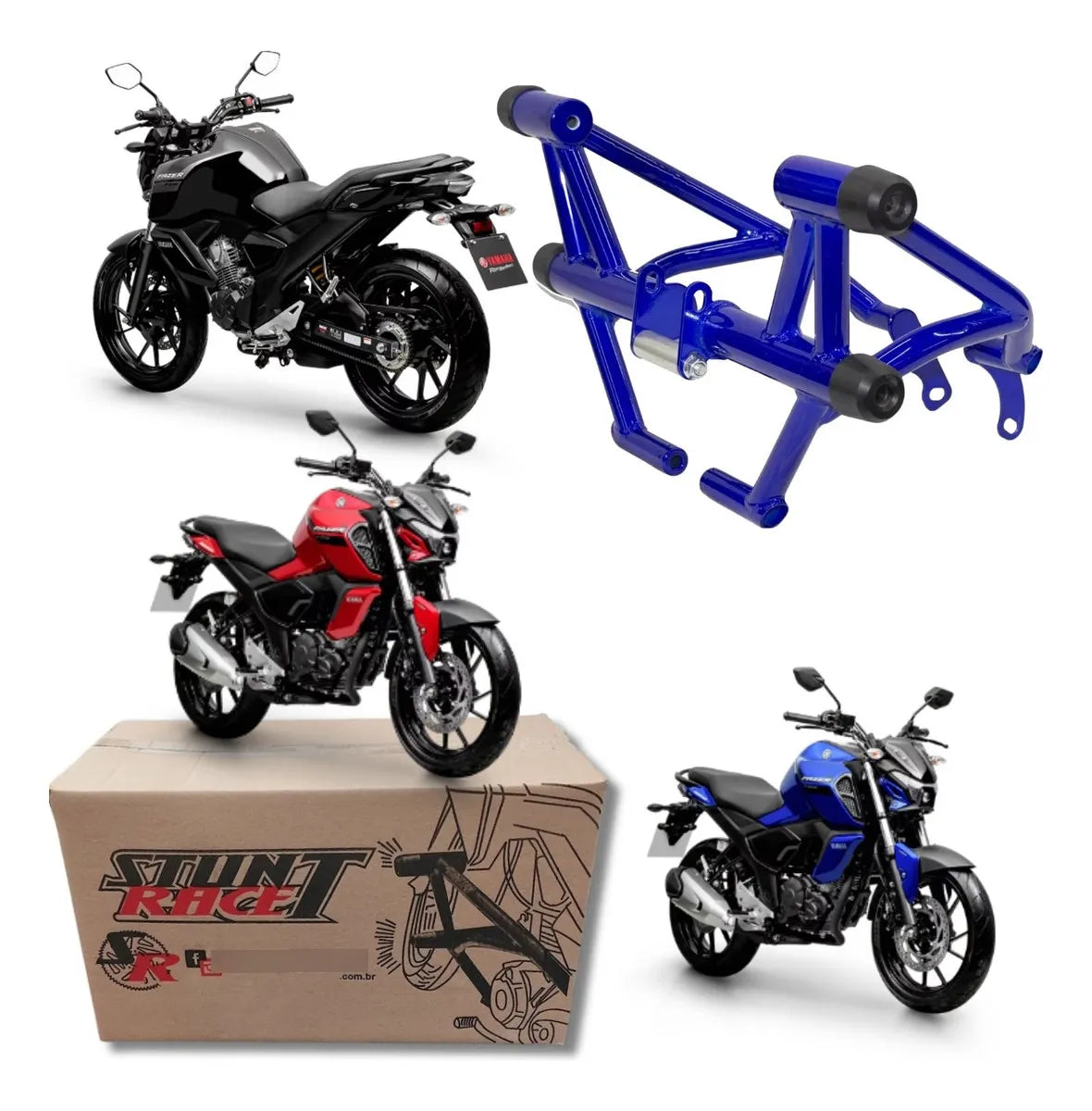 Protetor Motor Carenagem Stunt Race Fz15 2023 2024 Azul