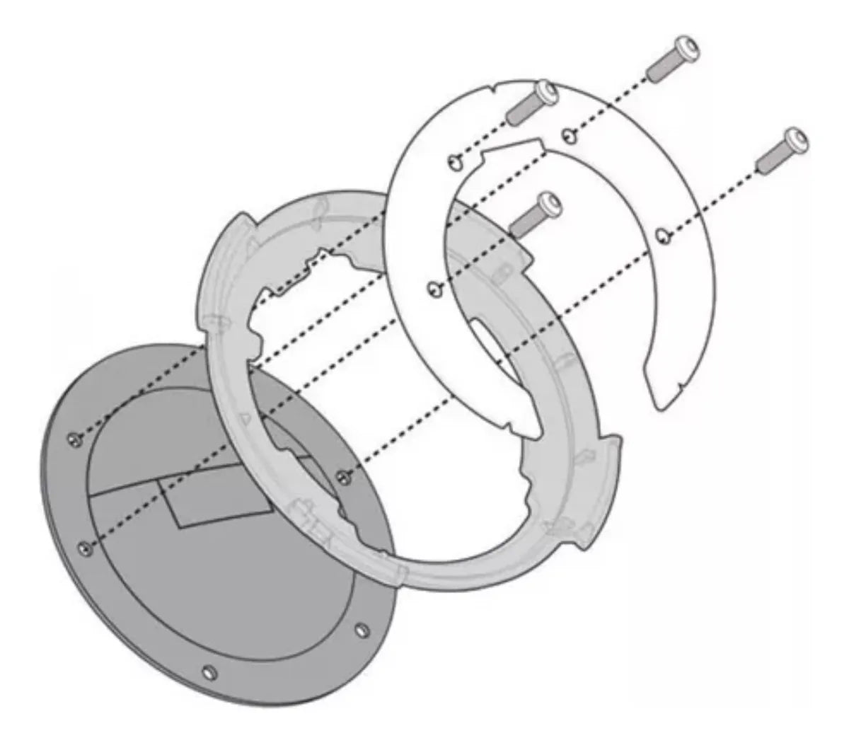 Flange Suporte Bolsa Givi Tanklock Bf03 Honda