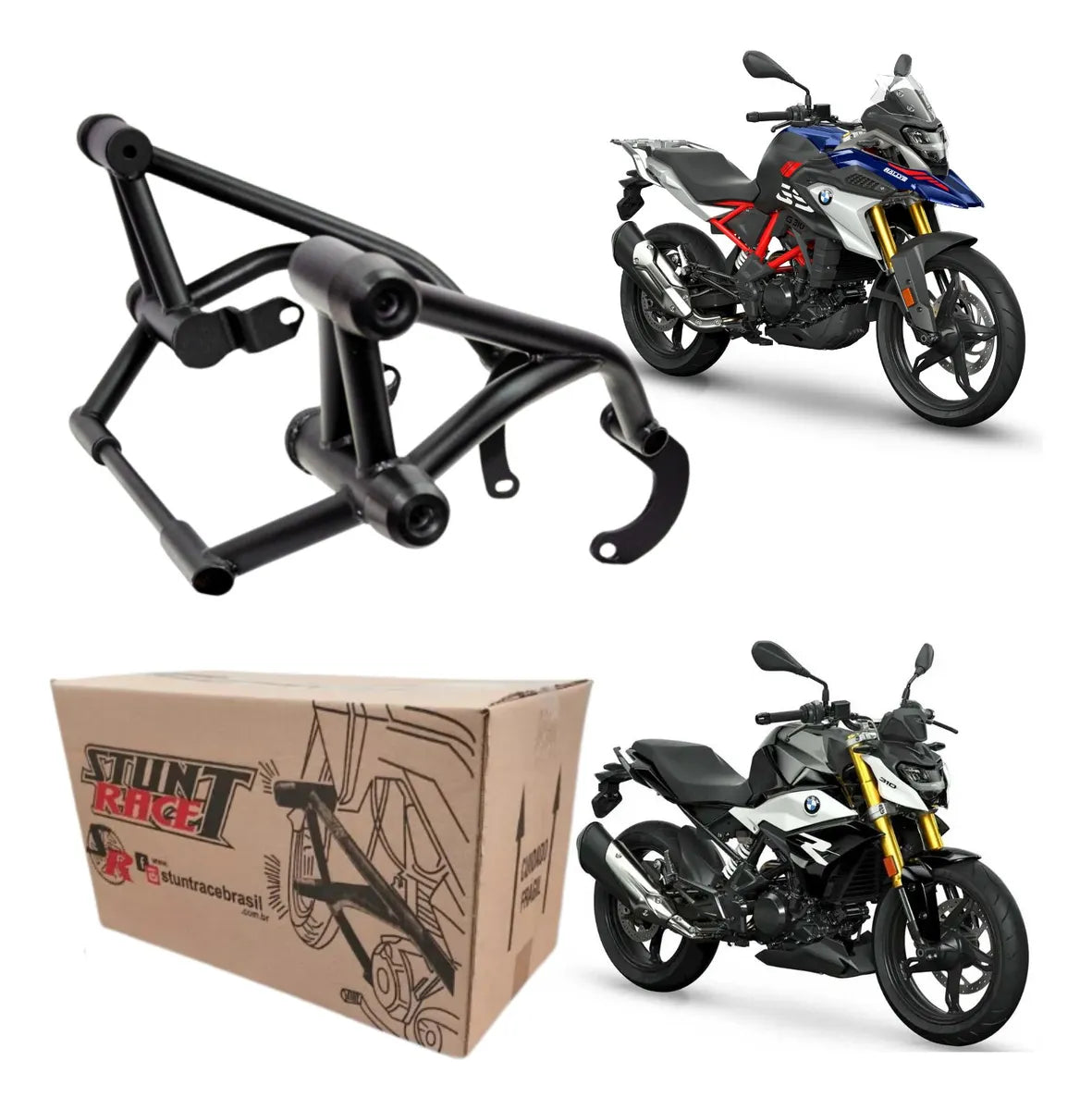 Protetor Motor Carenagem Stunt Race Bmw G310 R Gs Preto