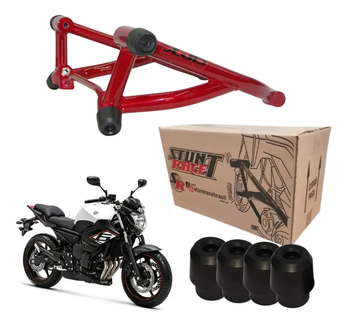 Protetor Motor Carenagem Stunt Race Xj6 2010-2018 Vermelho