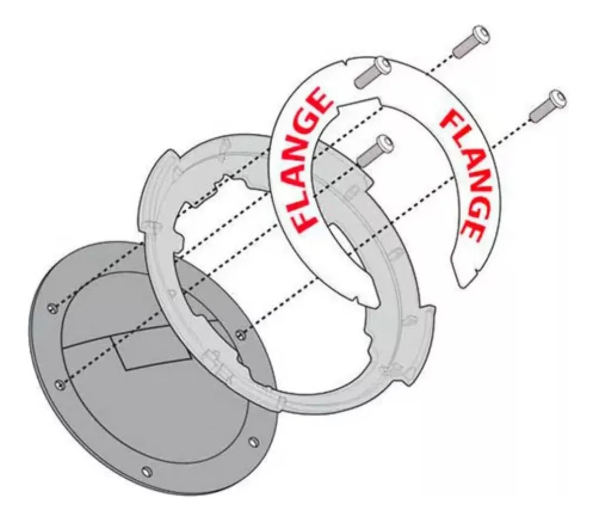 Flange Suporte Bolsa Givi Tanklock Bf03 Honda