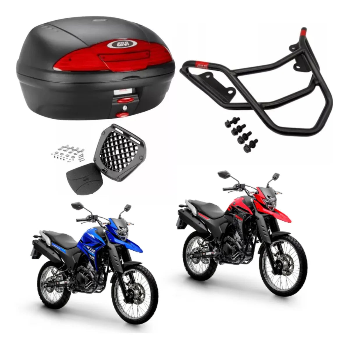 Kit Baú Givi E450n + Bagageiro Xtz 250 Lander Nova 2019