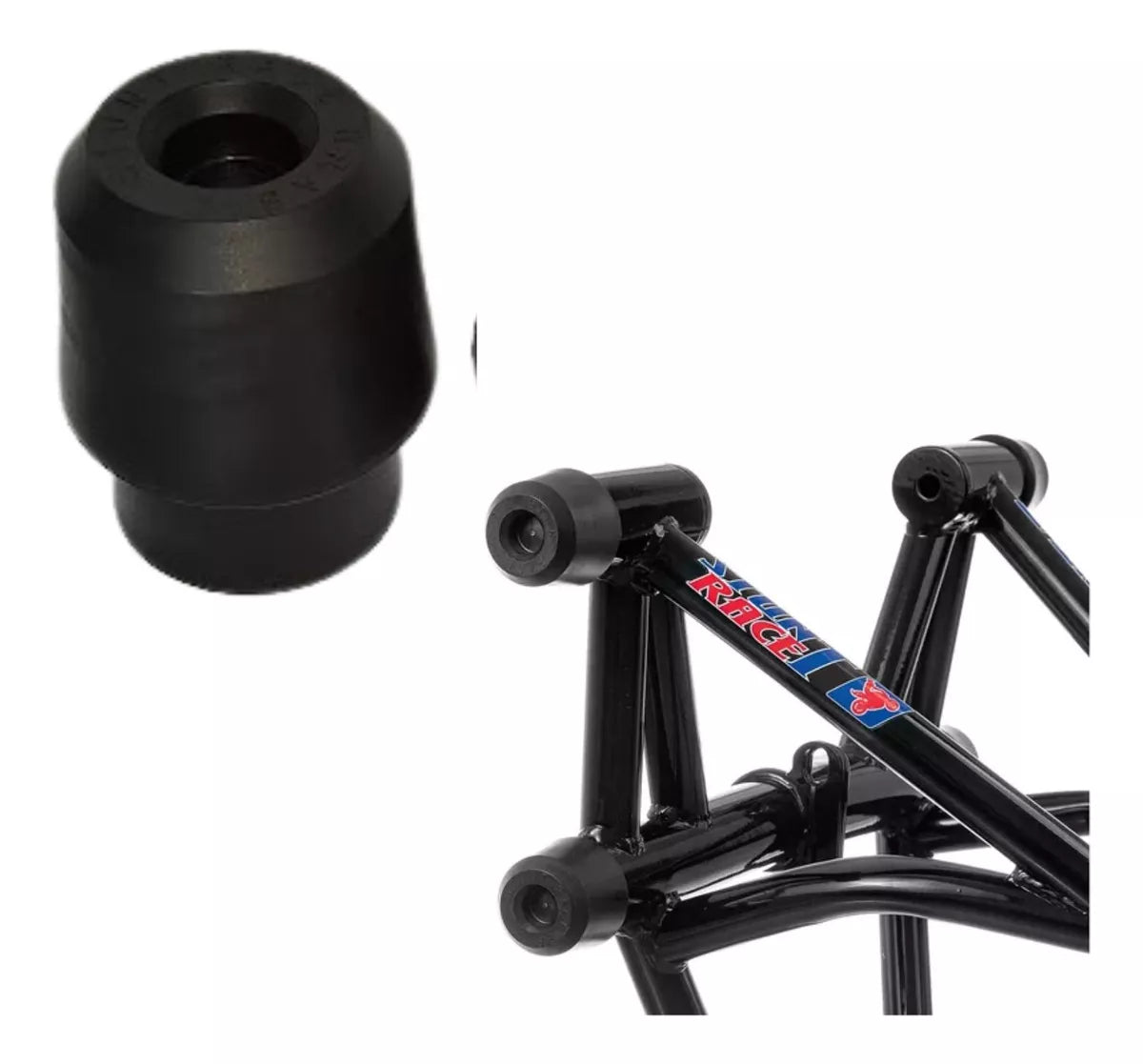 Borracha Batente Ponteira Nilon Stunt Race Stunt Cage